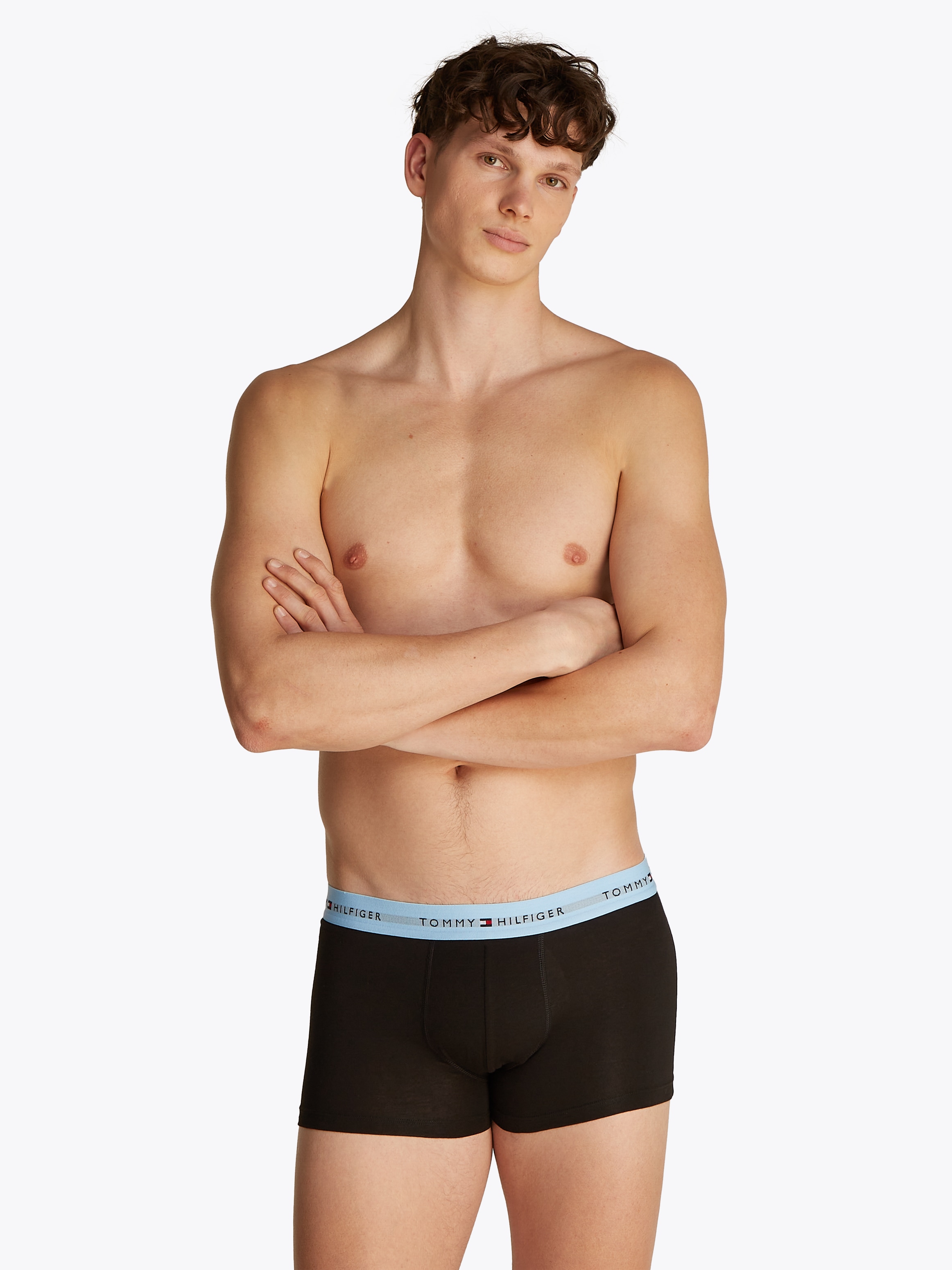 Tommy Hilfiger Underwear Trunk »7P TRUNK WB«, (Packung, 7 St., 7er), mit Logobund