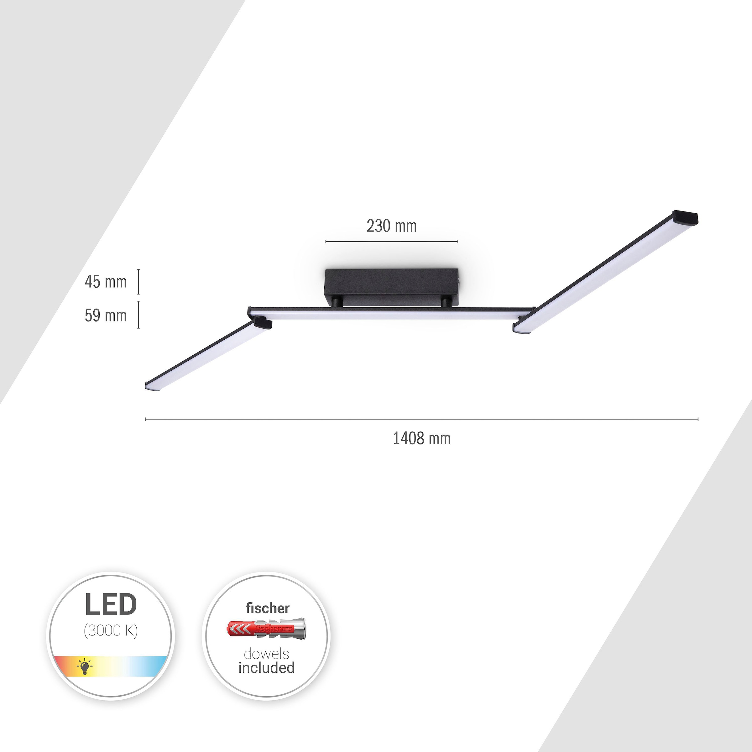 Paco Home Deckenleuchte »DAVE« Warmweiß