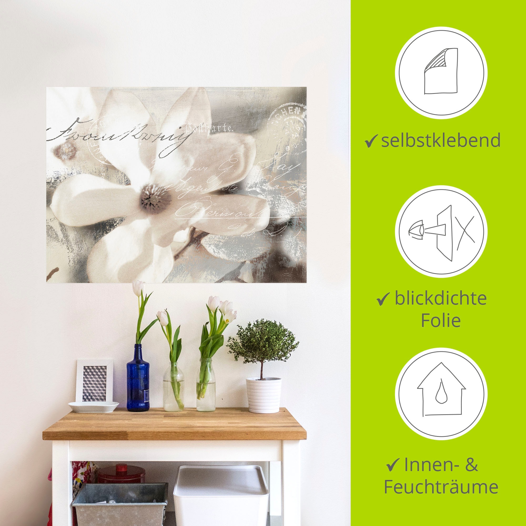 Artland Wandbild »Magnolie_Detail«, Blumenbilder, (1 St.), als Alubild, Outdoorbild, Leinwandbild, Poster, Wandaufkleber
