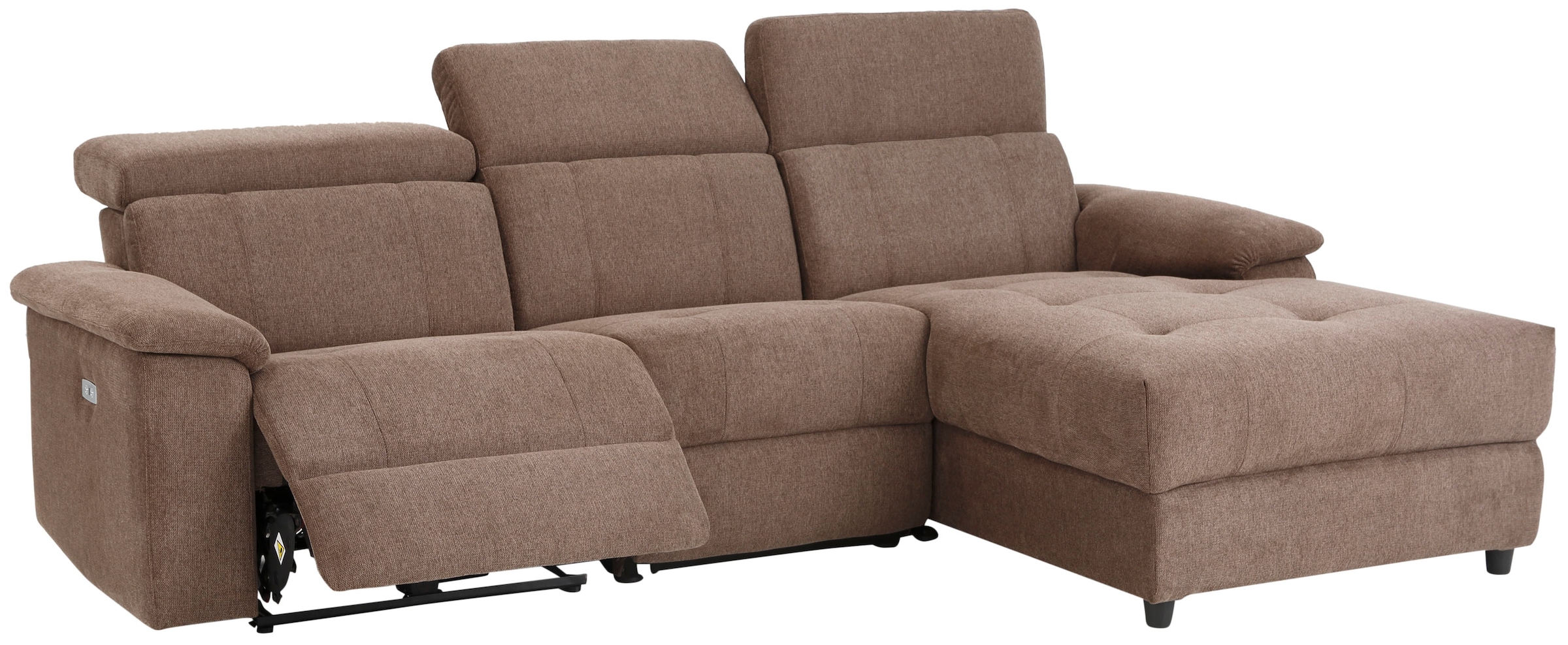 Home affaire Ecksofa »Binado, L-Form,«, mit manueller oder elektrischer Relaxfunktion mit USB-Anschluss