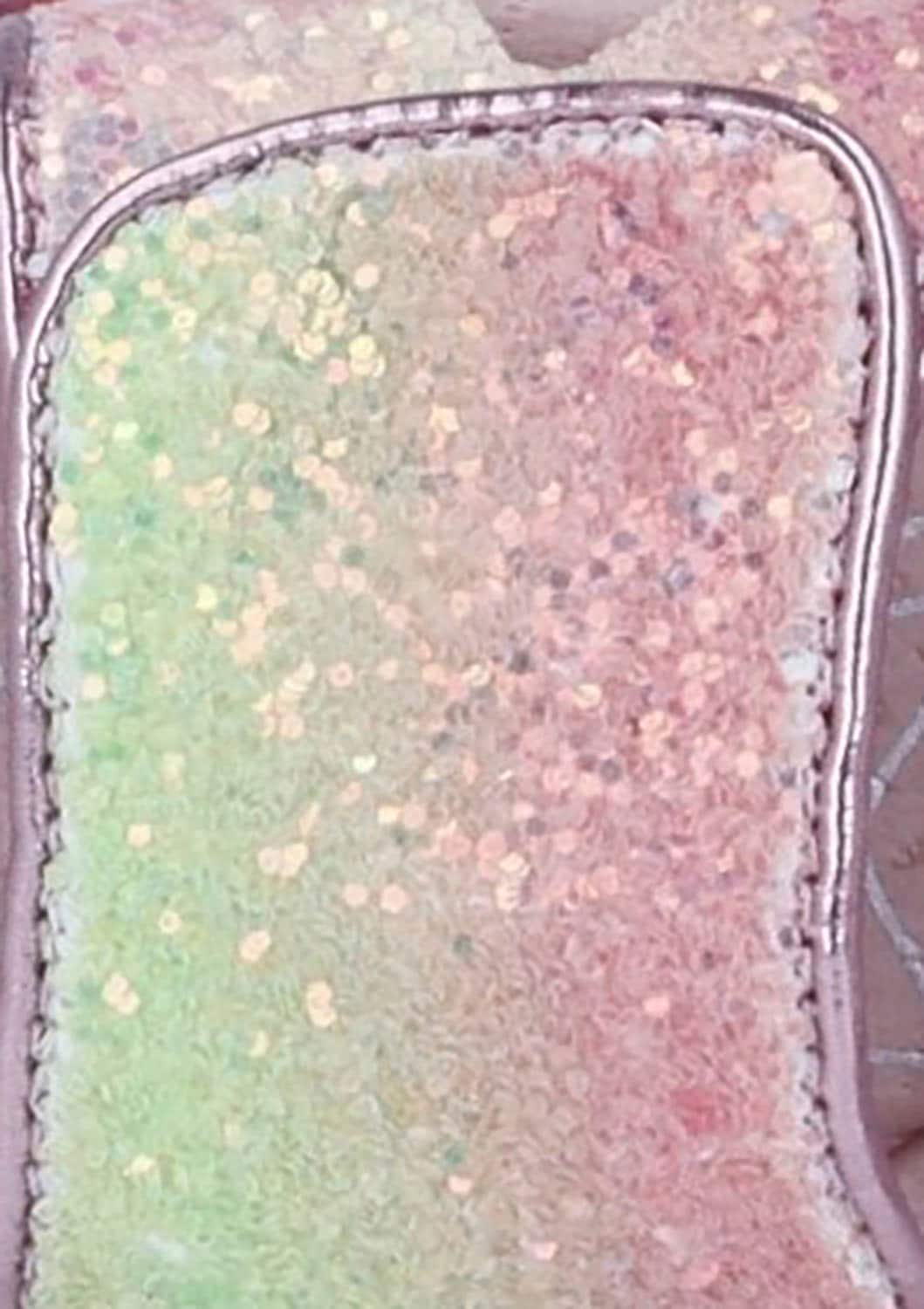 Richter Sandale »Romea WMS: mittel«, Glitzersandale mit Glitter und Metallic, Größenschablone zum Download