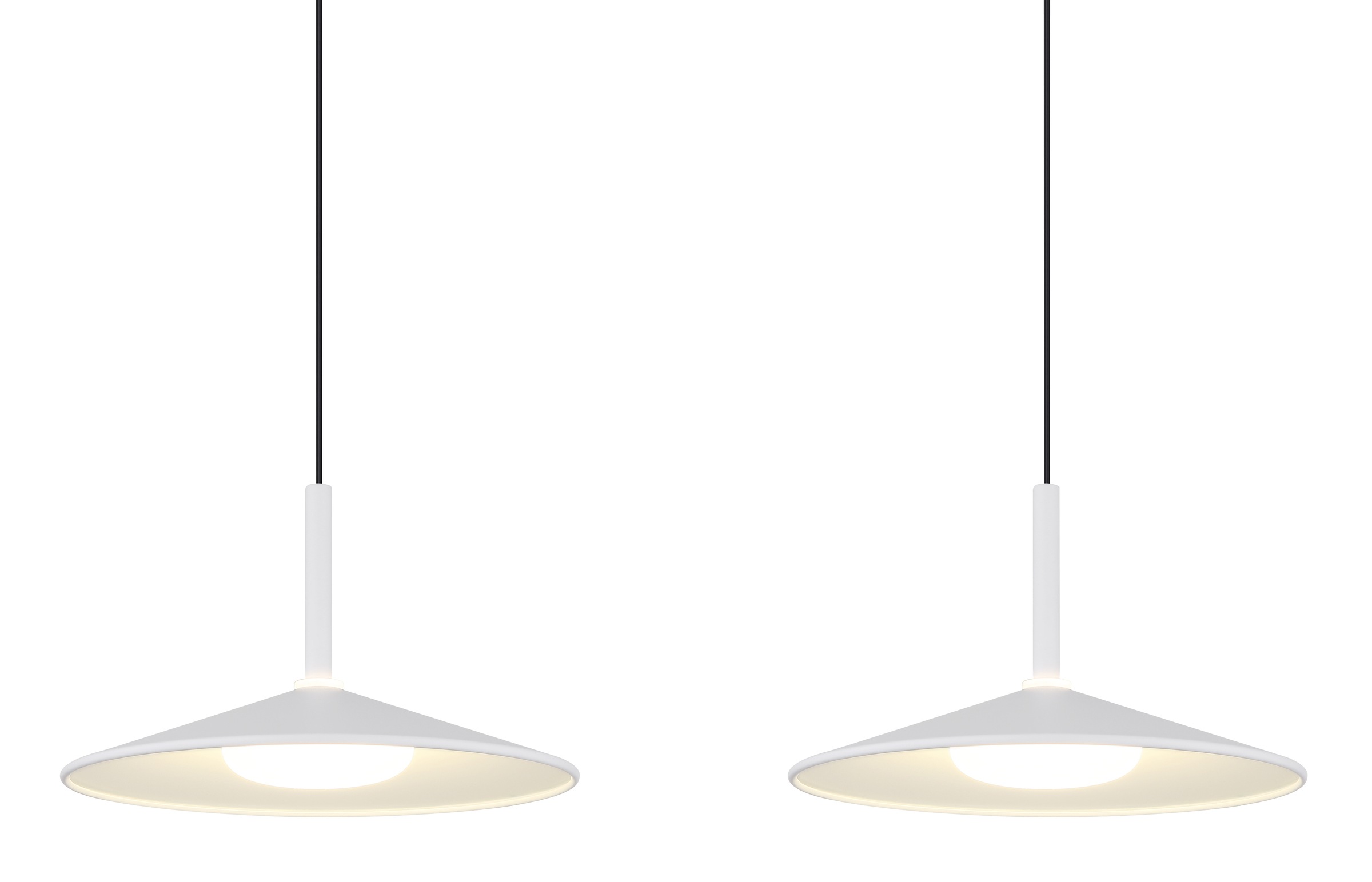 GLOBO LIGHTING Hängeleuchte »LAMPONE« LED-Modul 1 Stk. Warmweiß Hängelampe Metall weiß Acryl opal Esszimmer Esstisch