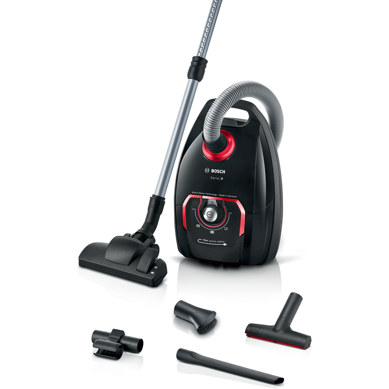 BOSCH Bodenstaubsauger »Serie 8 BGB75X650, ideal für Allergiker, 10 Jahre Motorgarantie« 650 W mit Beutel Hygiene-Filter, XXL-Polsterdüse,...