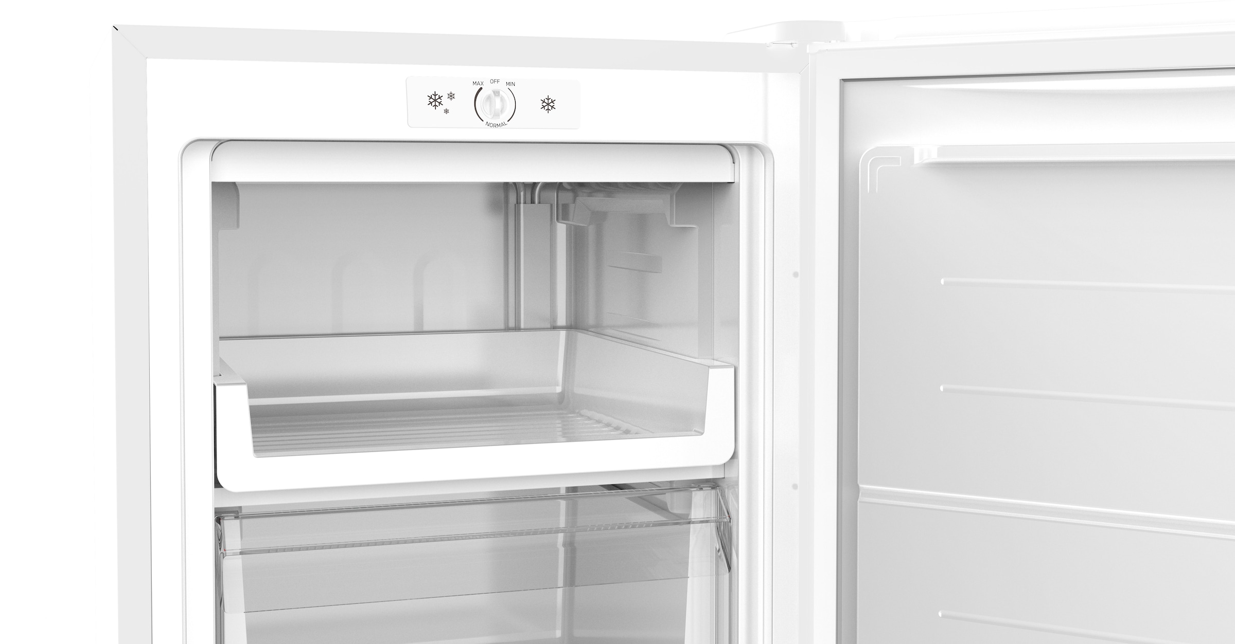 Amica Gefrierschrank »GS 324 200 W« 143 cm hoch 56 cm breit Großer Vorrat, schneller Zugriff – dank Pizzaschublade