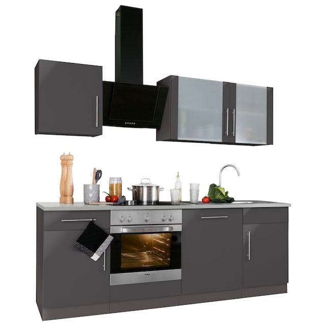 wiho Küchen Küchenzeile »Cali«, mit E-Geräten, Breite 220 cm online  bestellen