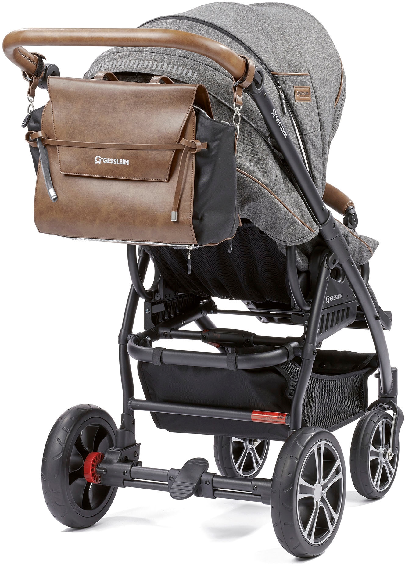 Gesslein Wickeltasche »N°4 tabak, eisblau«, mit Wickelauflage und Flaschenhalter, Made in Germany