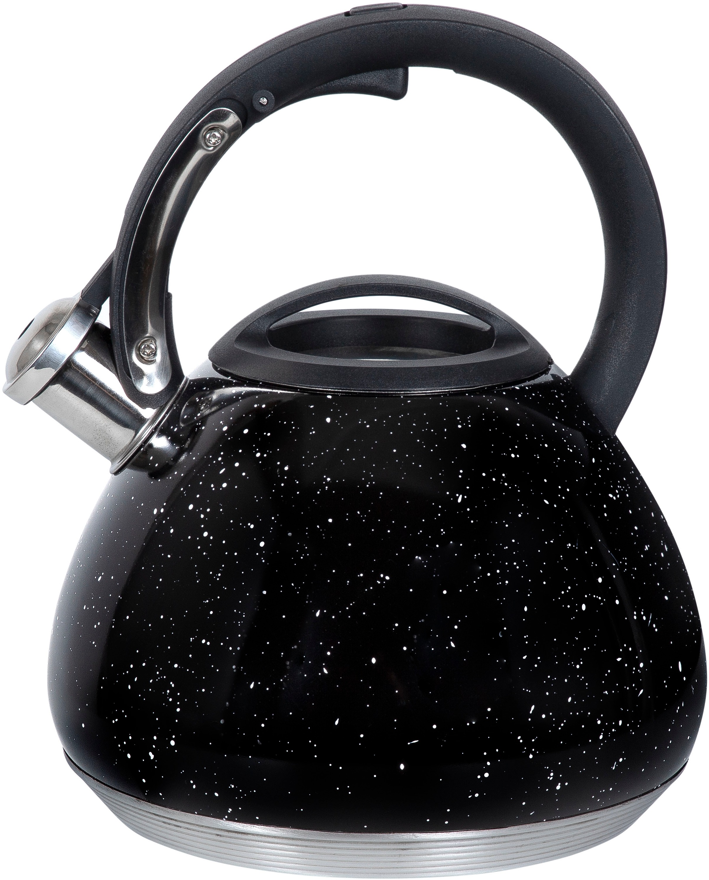 RESTO Kitchenware Wasserkessel »Lyra, Flötenkessel 2,7 l mit wärmespeicherndem Boden im Geschenkkarton«, Edelstahl, (1 tlg.), mit ergonomischem, wärmeableitenden Bakelit-Griff