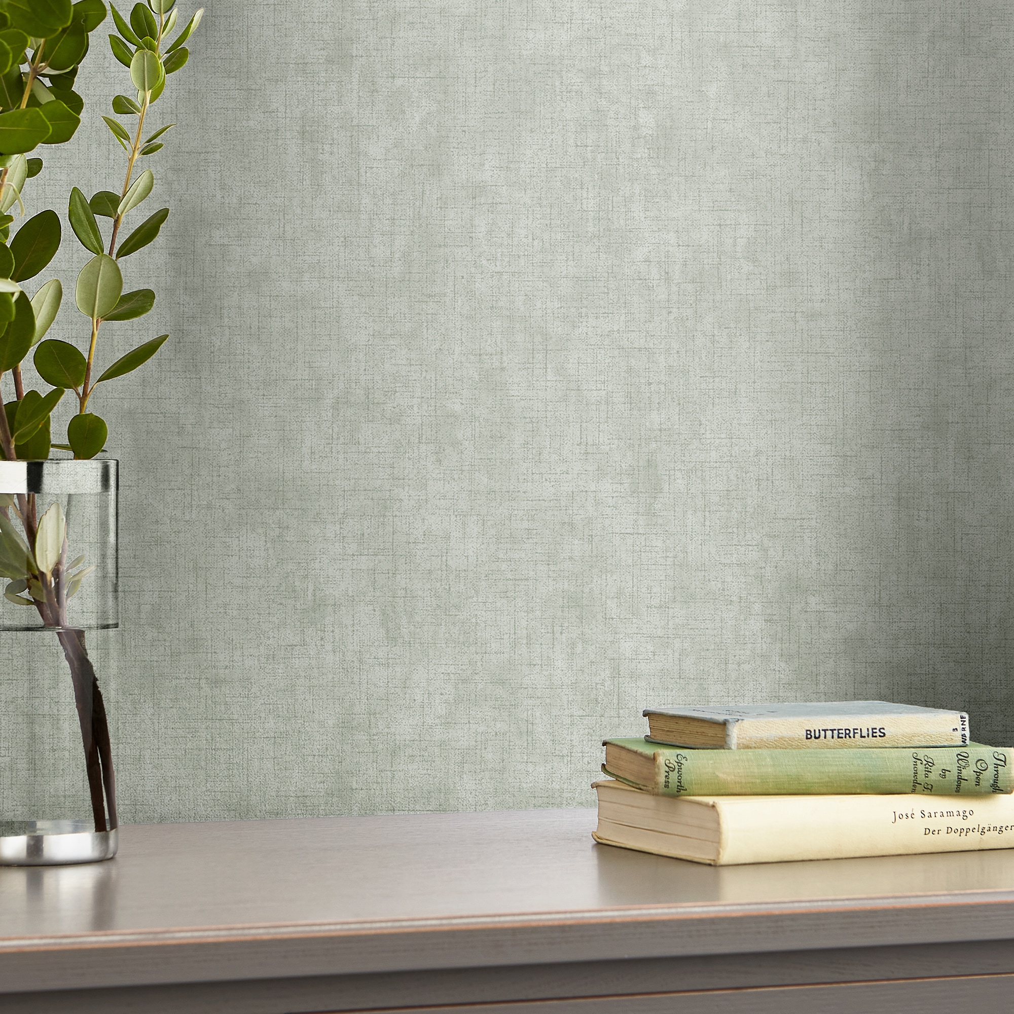 LAURA ASHLEY Vliestapete »Uni Leaf« neutral glatt 10mx52cm (ca. 5m2) günstig online kaufen