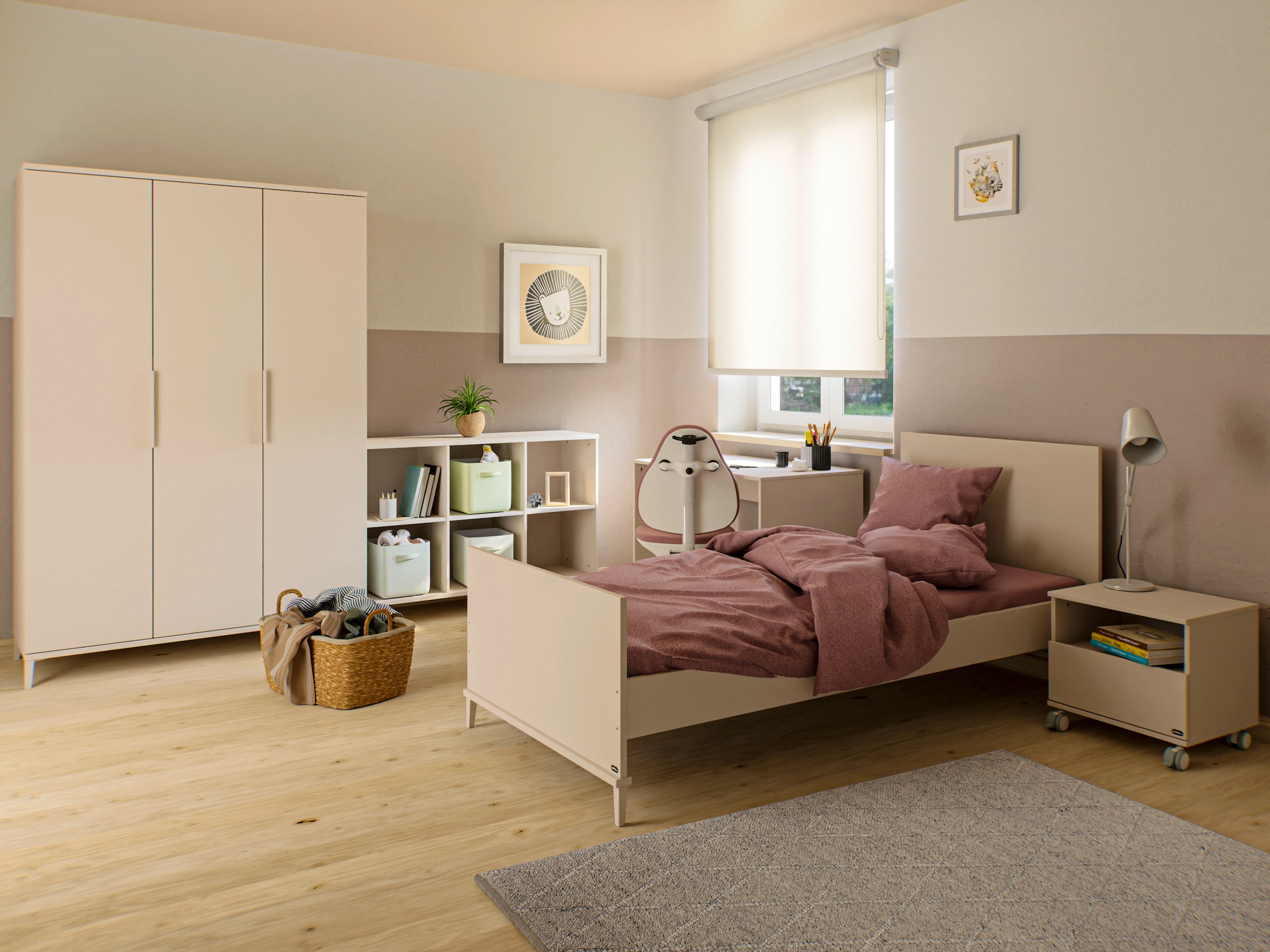 YUNY by PAIDI Kinderbett »SISTER LOU 90x200cm Jugendliege in Beige«, zeitloses und langlebiges Einzelbett, geprüfte Qualität