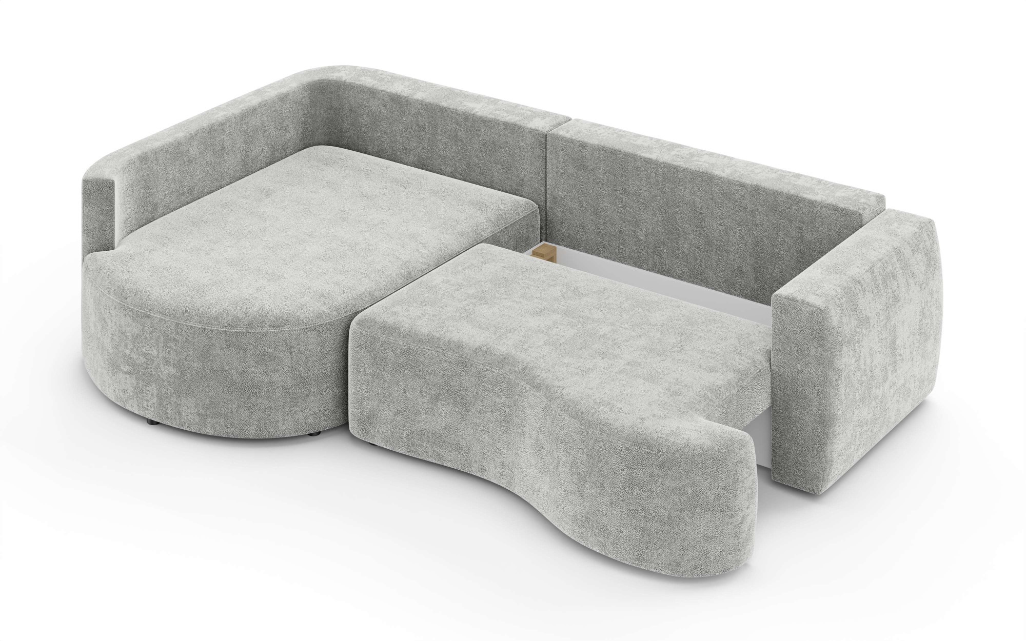 INOSIGN Ecksofa »Kahekili, Schlafsofa mit Bettkasten, Maße B/T/H: 255/181/90/ cm«, L-Form mit Wellenunterfederung, 7 Rückenkissen und 2 Zierkissen