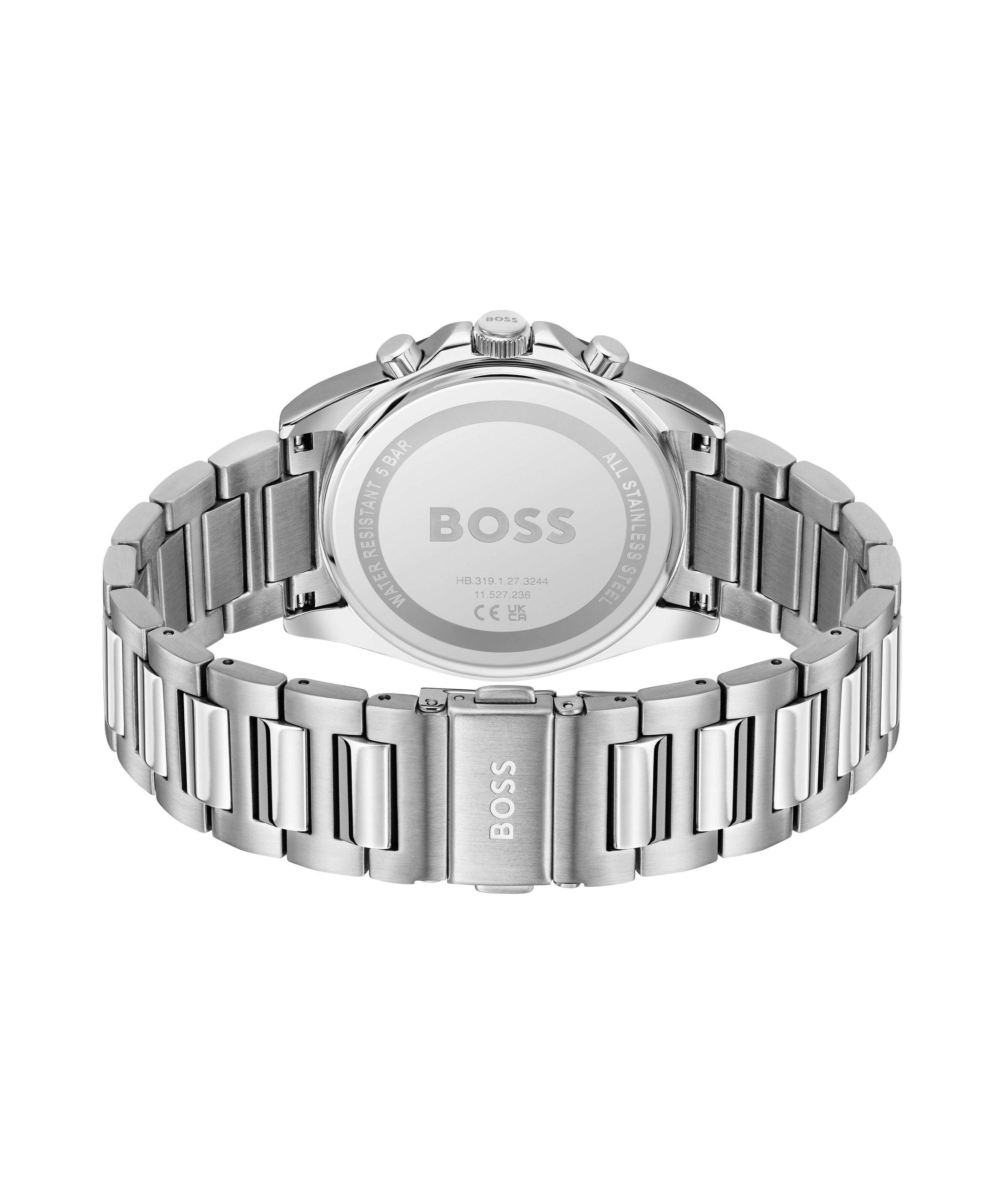 BOSS Chronograph »STRIKE CHRONO«, Quarzuhr, Armbanduhr, Herrenuhr, Edelstahlarmband, analog, Tag