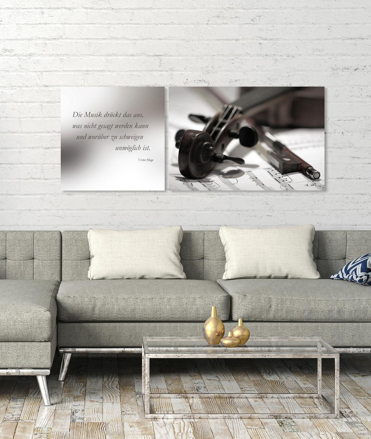 queence Leinwandbild »Musik«, Musiker-Kunst-Modern-Spa-Spa Bilder-Sprüche-S günstig online kaufen
