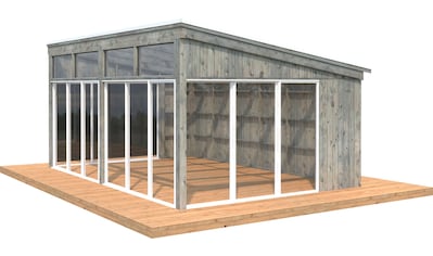 Palmako Holzpavillon »Nova«, mit Doppelstegplatten, BxT: 617x397 cm, grau kaufen