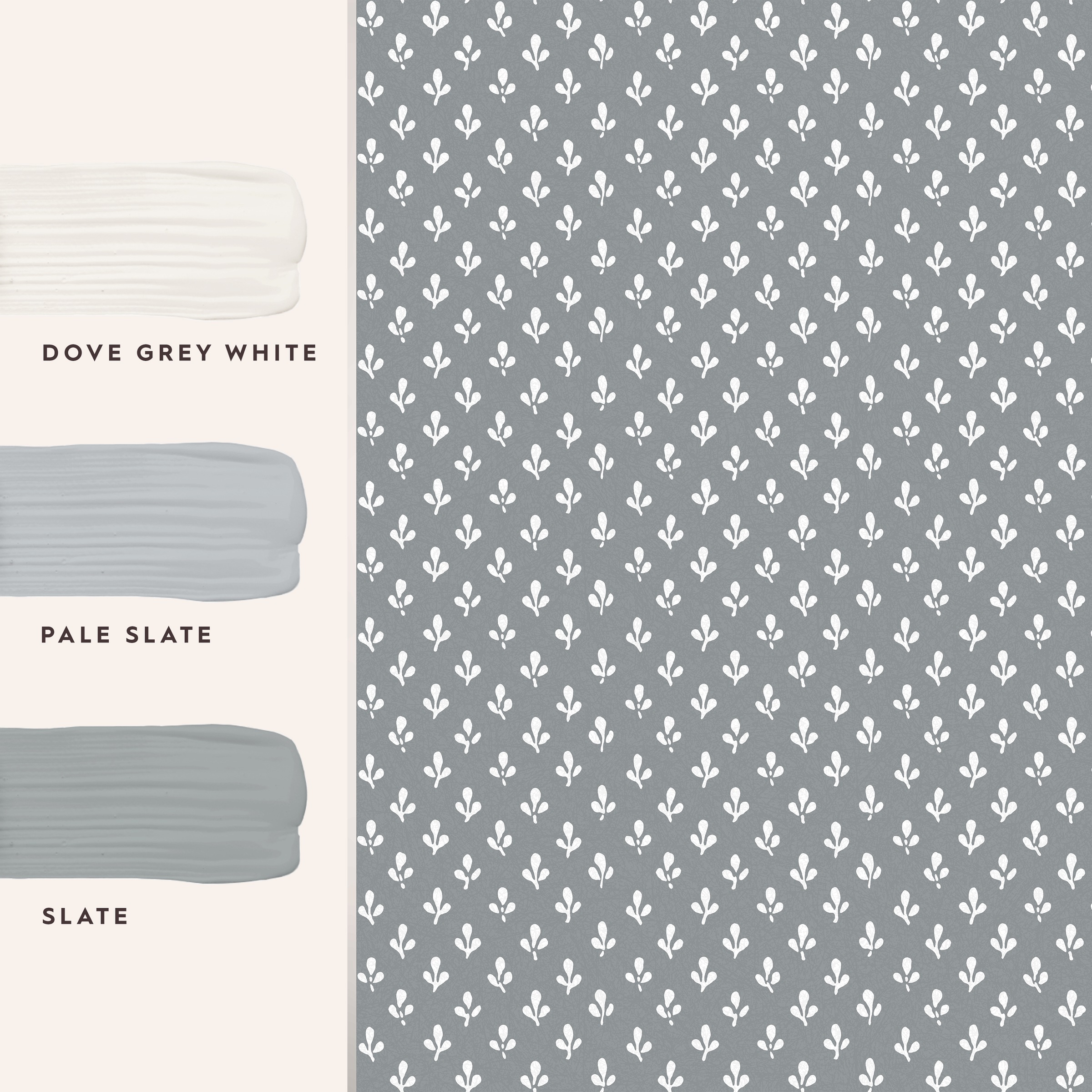 LAURA ASHLEY Vliestapete »Trefoil Slate Grey« floral texturiert 10mx52cm