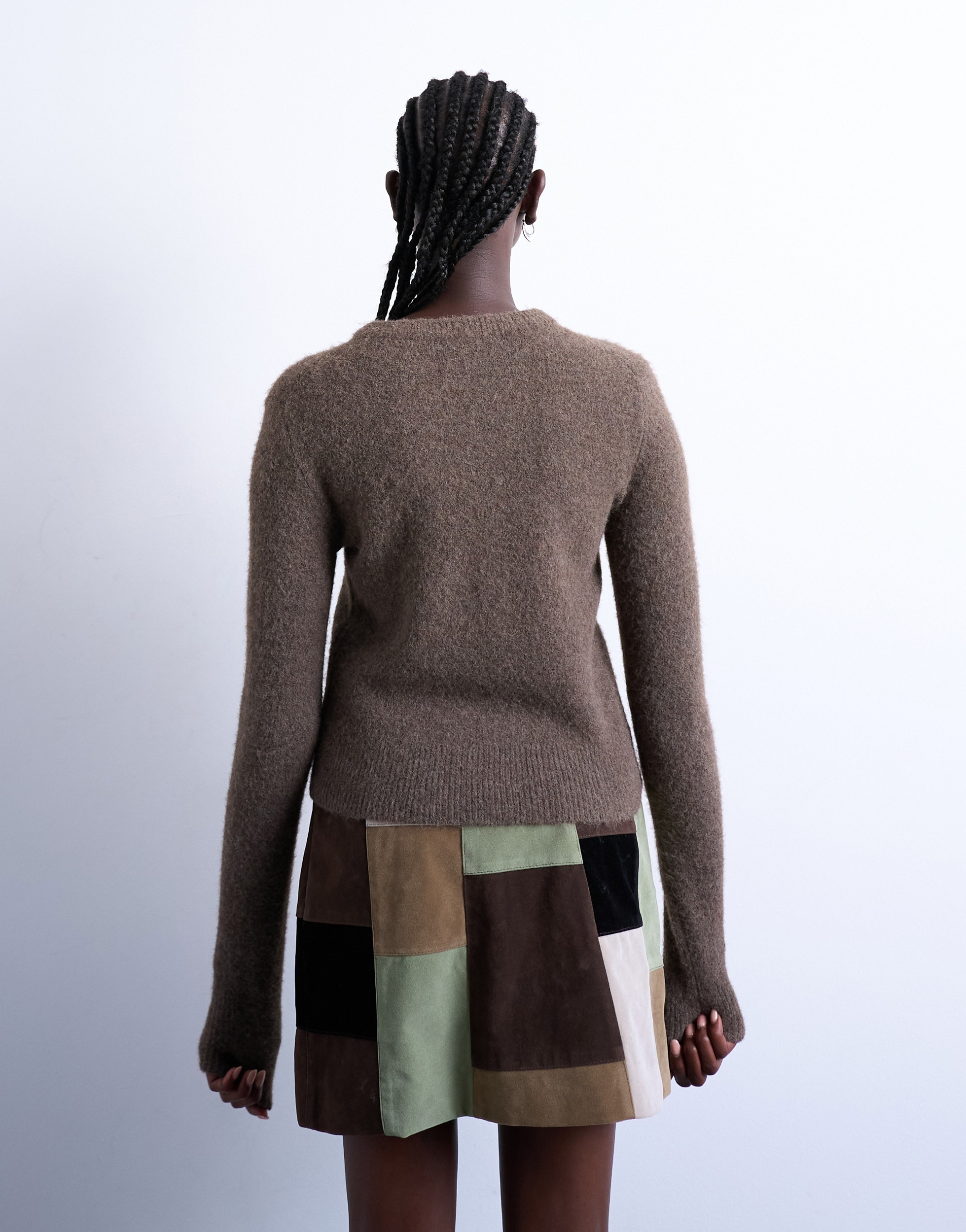 TOPSHOP Strickjacke »TSSIA KNITTED CARDIGAN NOOS« Materialmix, regular fit