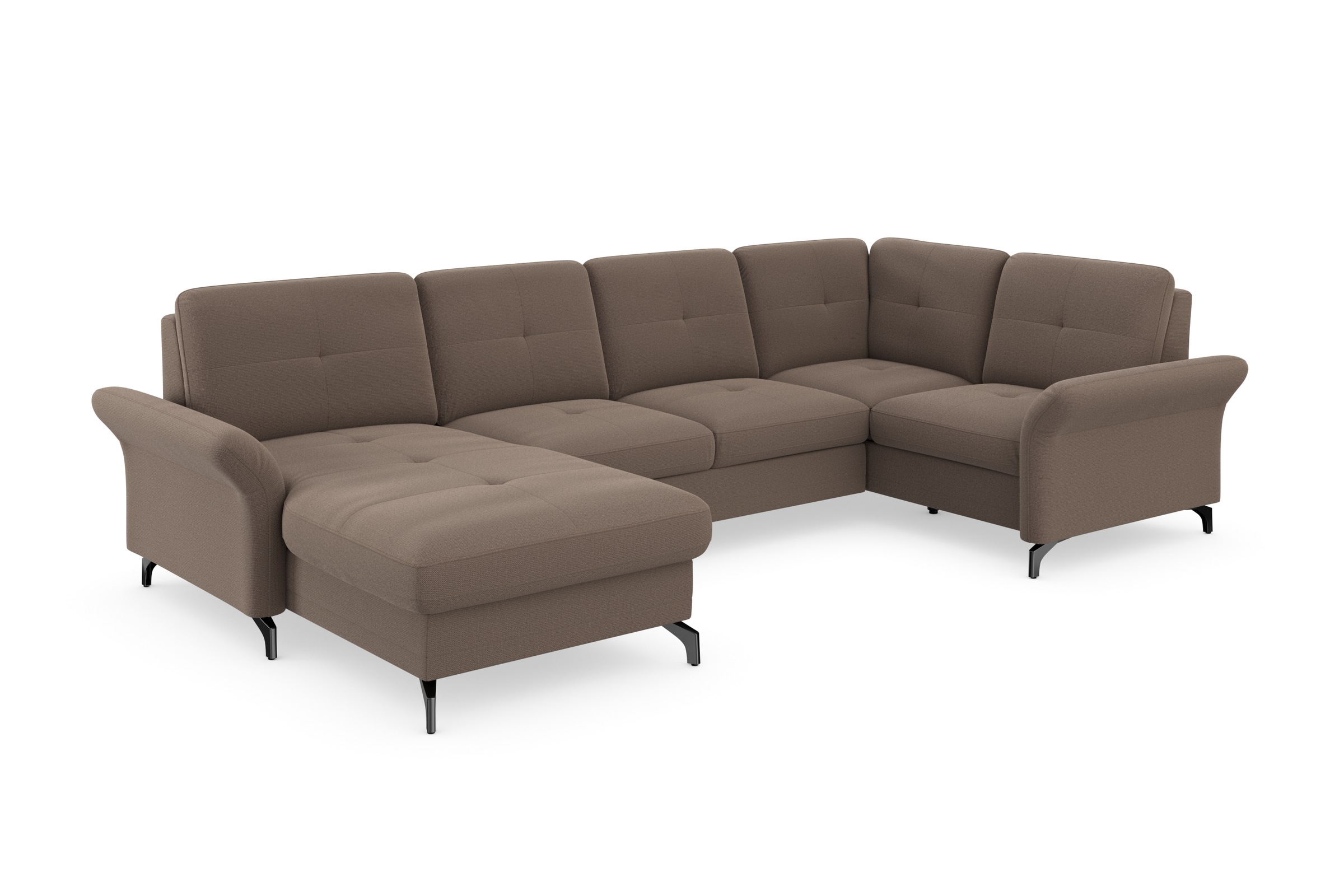 Home affaire Wohnlandschaft »Calando U-Form« wahlweise mit Bettfunktion, Be günstig online kaufen