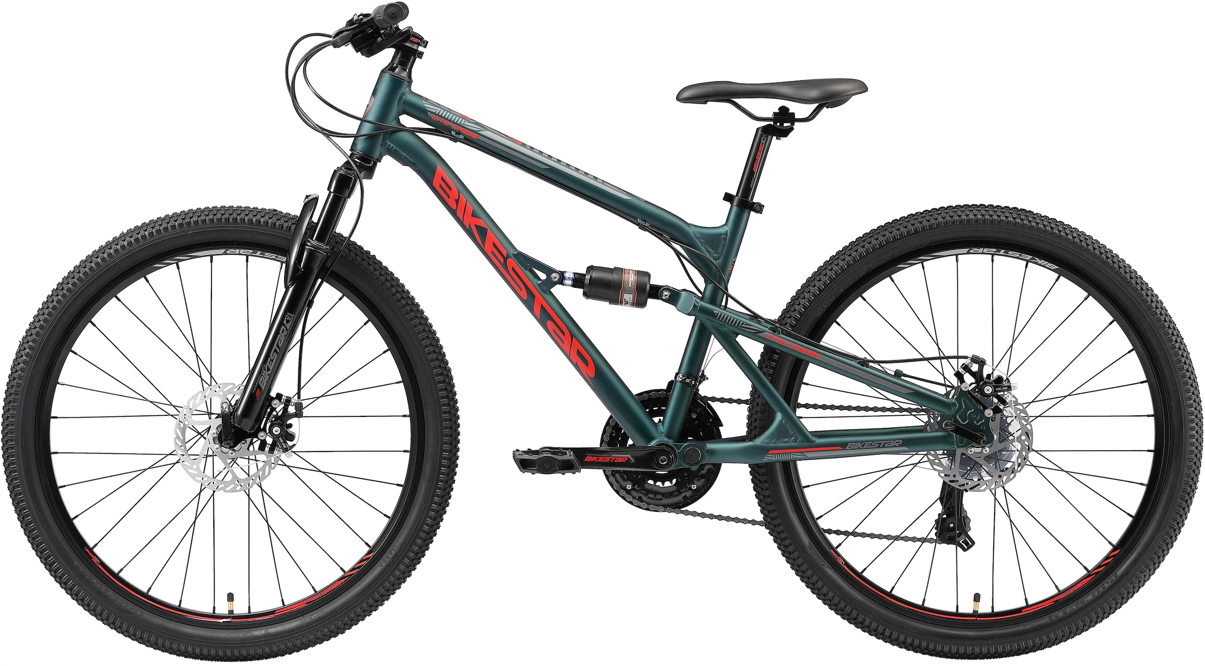 Bikestar Mountainbike 21 Gang Shimano RD-TY300 Schaltwerk Kettenschaltung für Damen und Herren, Kettenschaltung