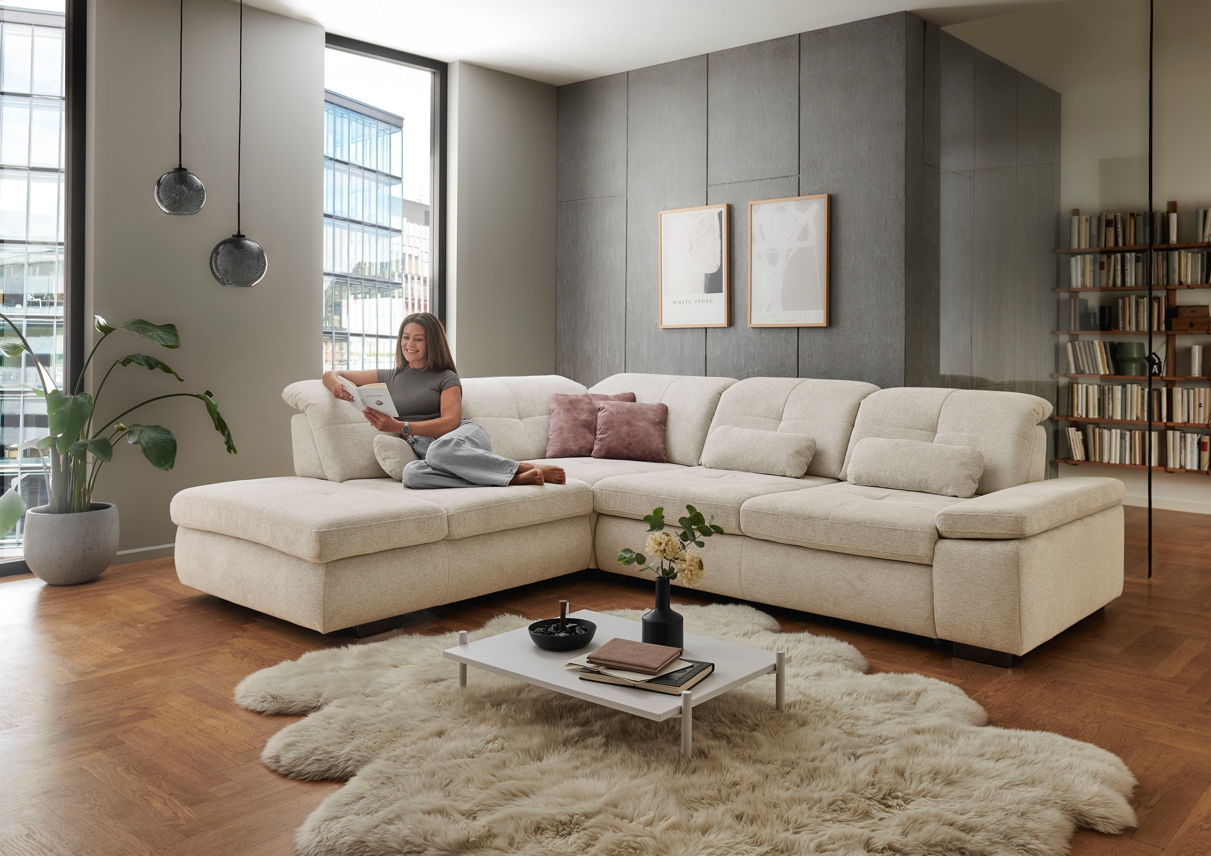 Die PlanBar Ecksofa »MP-IN16012 L-Form mit Federkern-Polsterung«, inkl. Sit günstig online kaufen