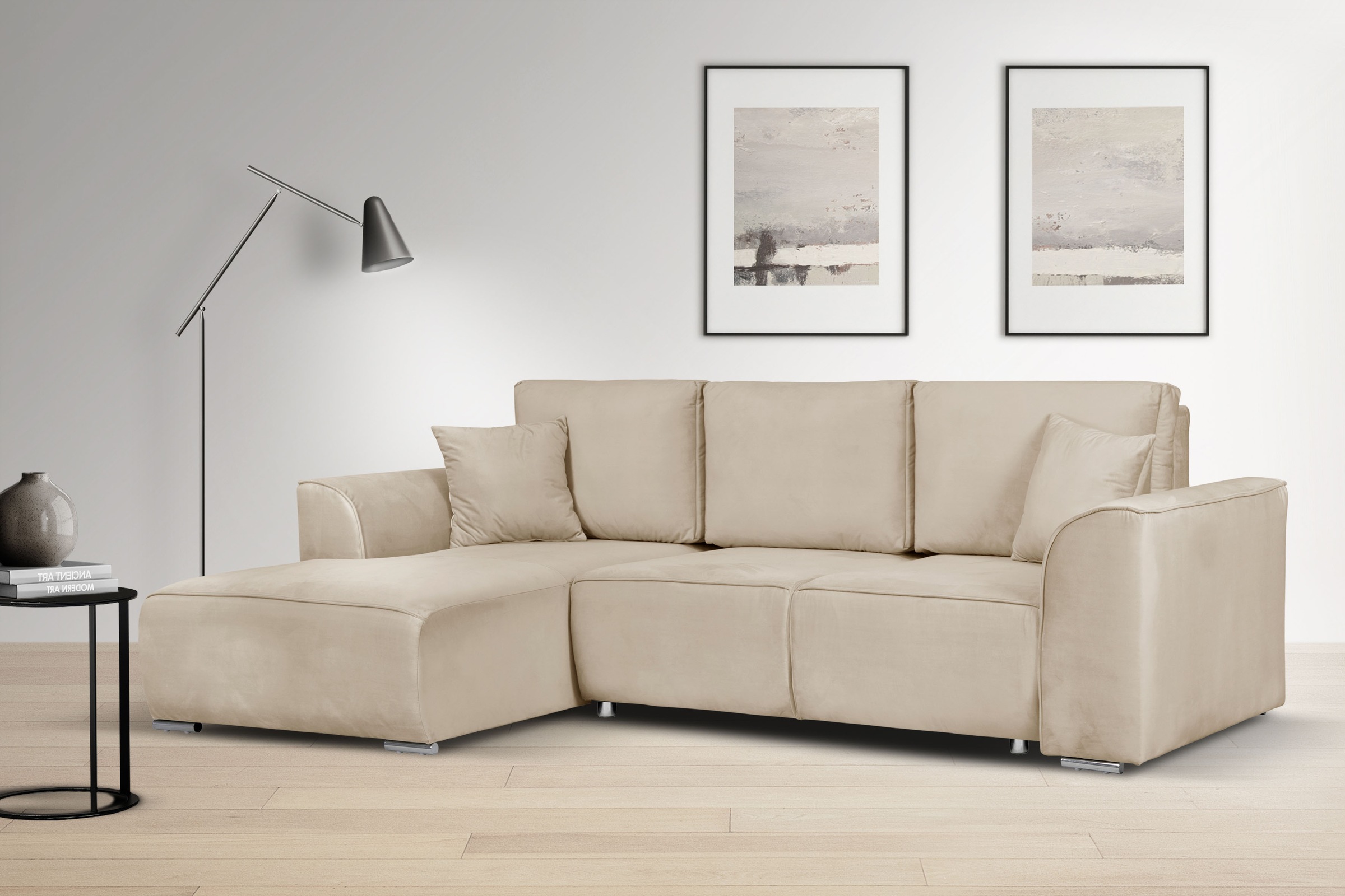 OTTO home Ecksofa »BEATRICE optionale Schlafsofa mit Bettkasten, B/T/H: 265 günstig online kaufen