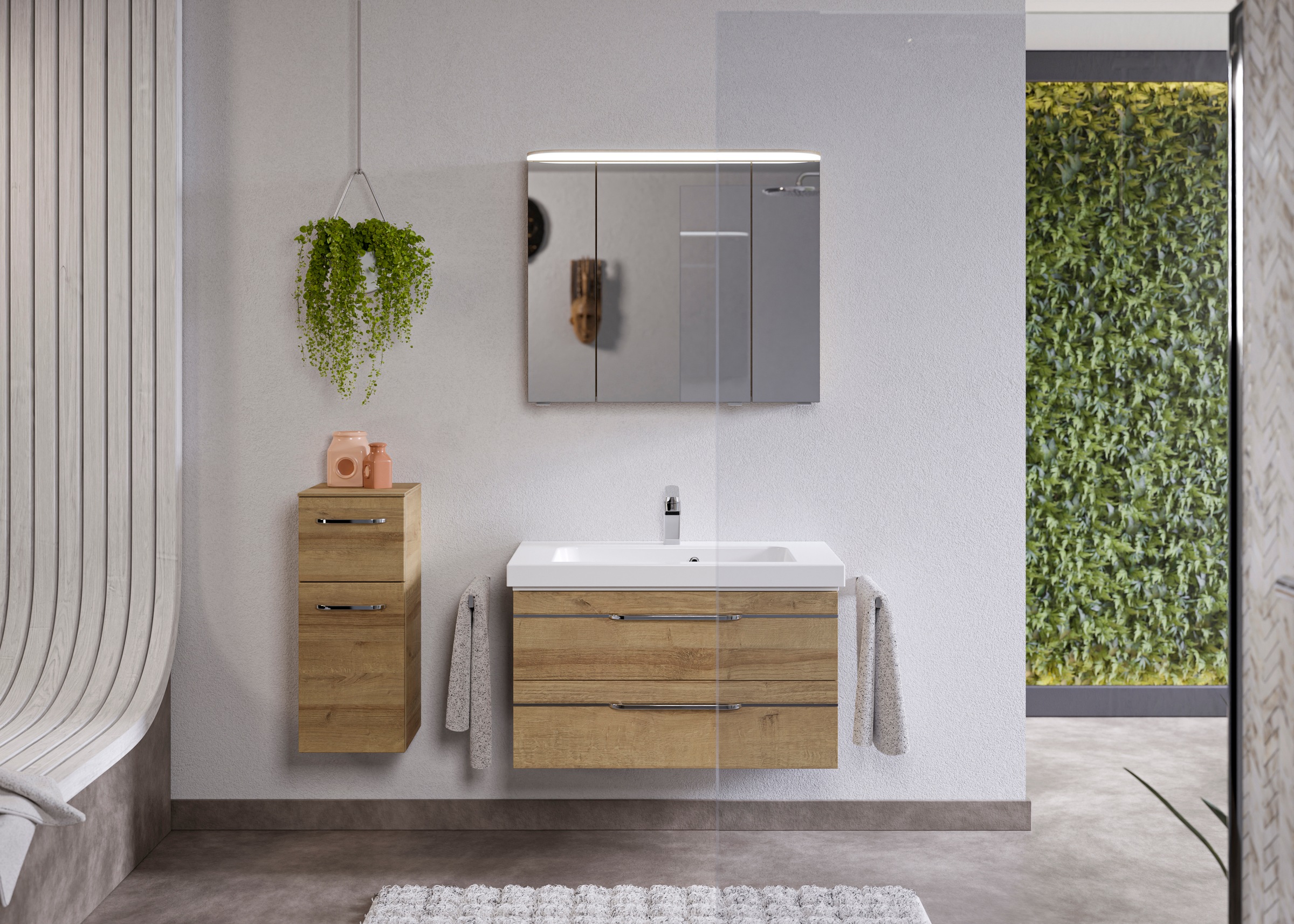 Saphir Badmöbel-Set »Balto Sprint 3-teilig, Mineralmarmor-Waschtisch mit LE günstig online kaufen