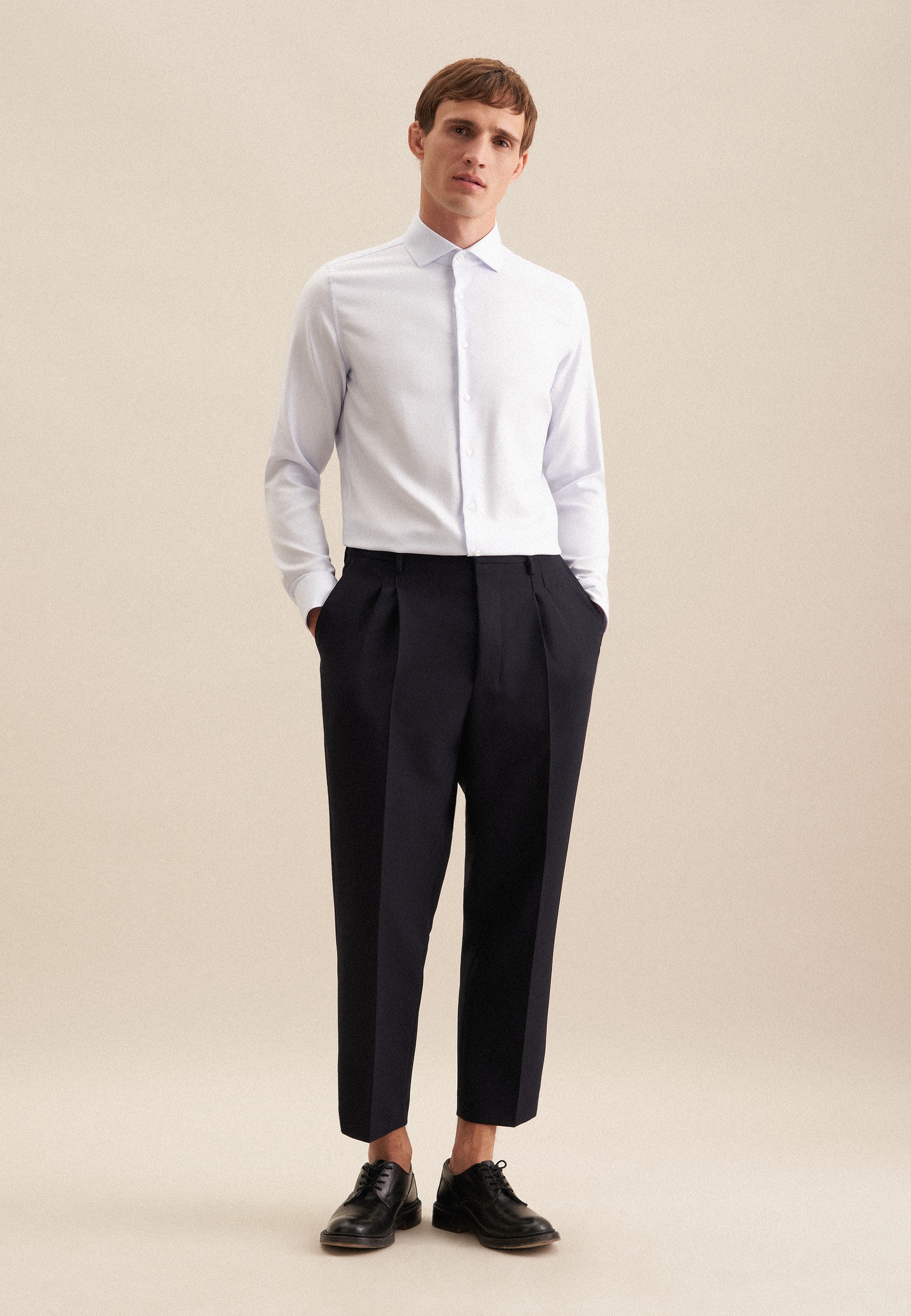 seidensticker Businesshemd »Slim«, Slim Extra langer Arm Kentkragen Uni