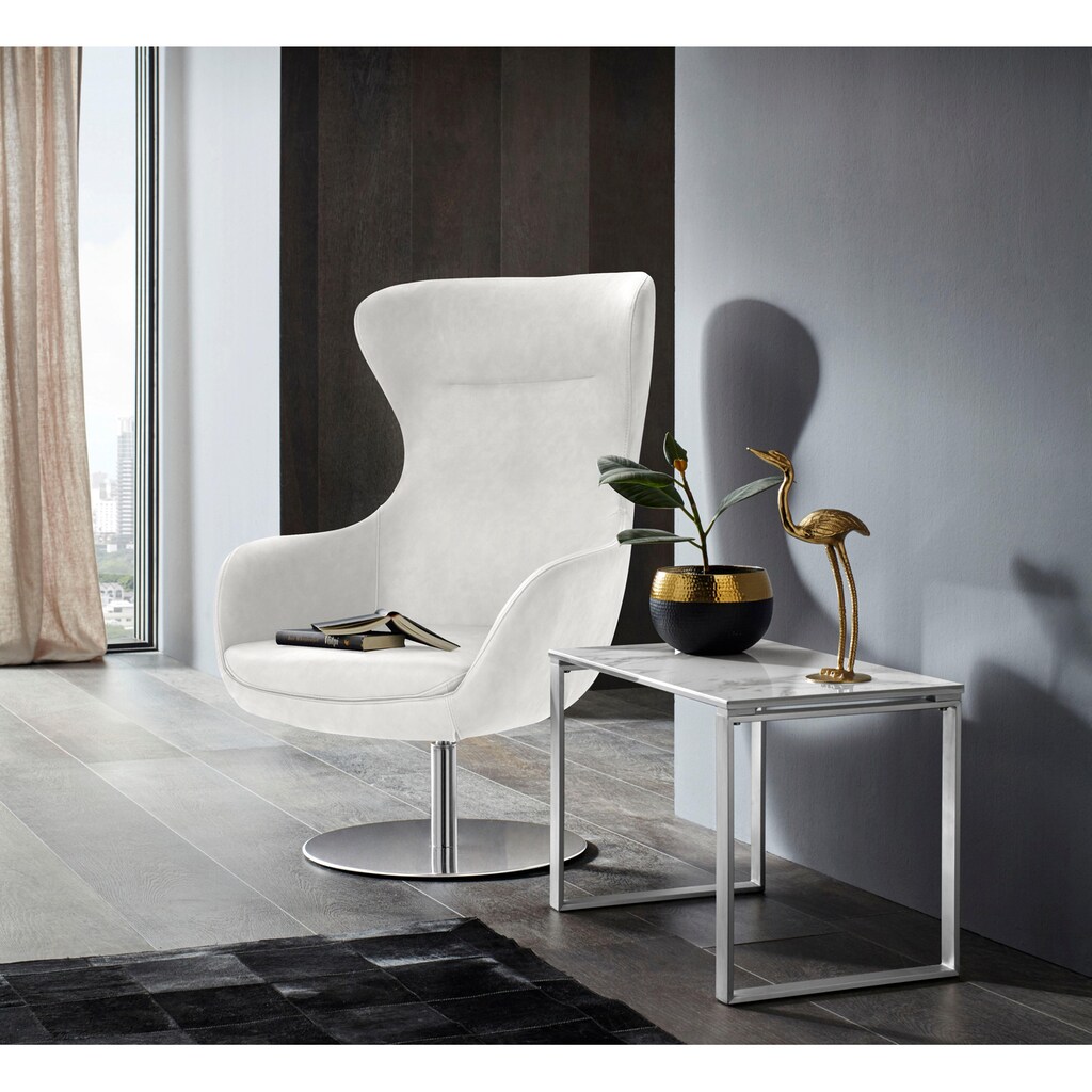 Places of Style Stuhl »Leona«, Kunstleder, mit Drehfunktion, auf rundem Fuß