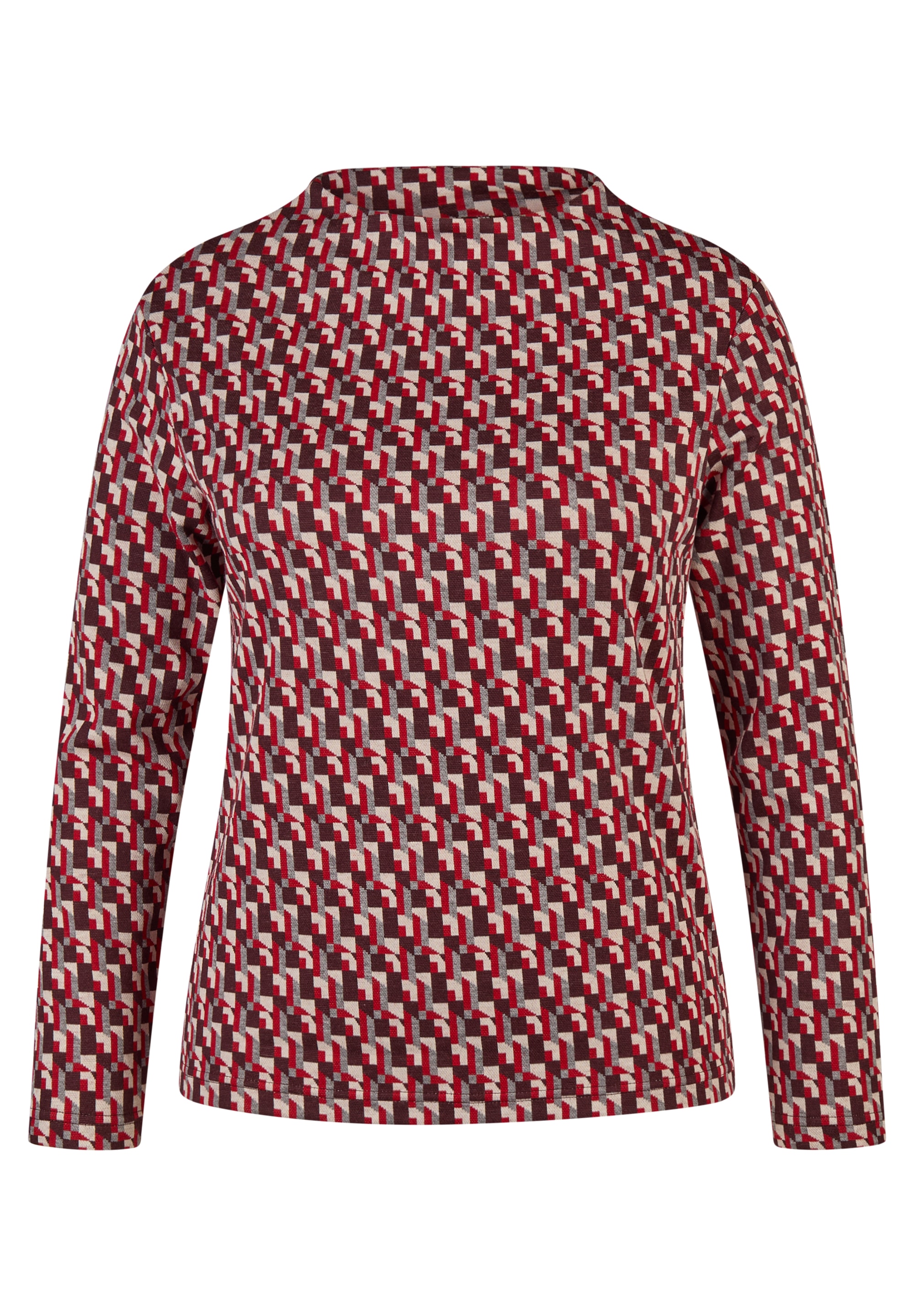 Rabe Langarmshirt mit grafischem Muster