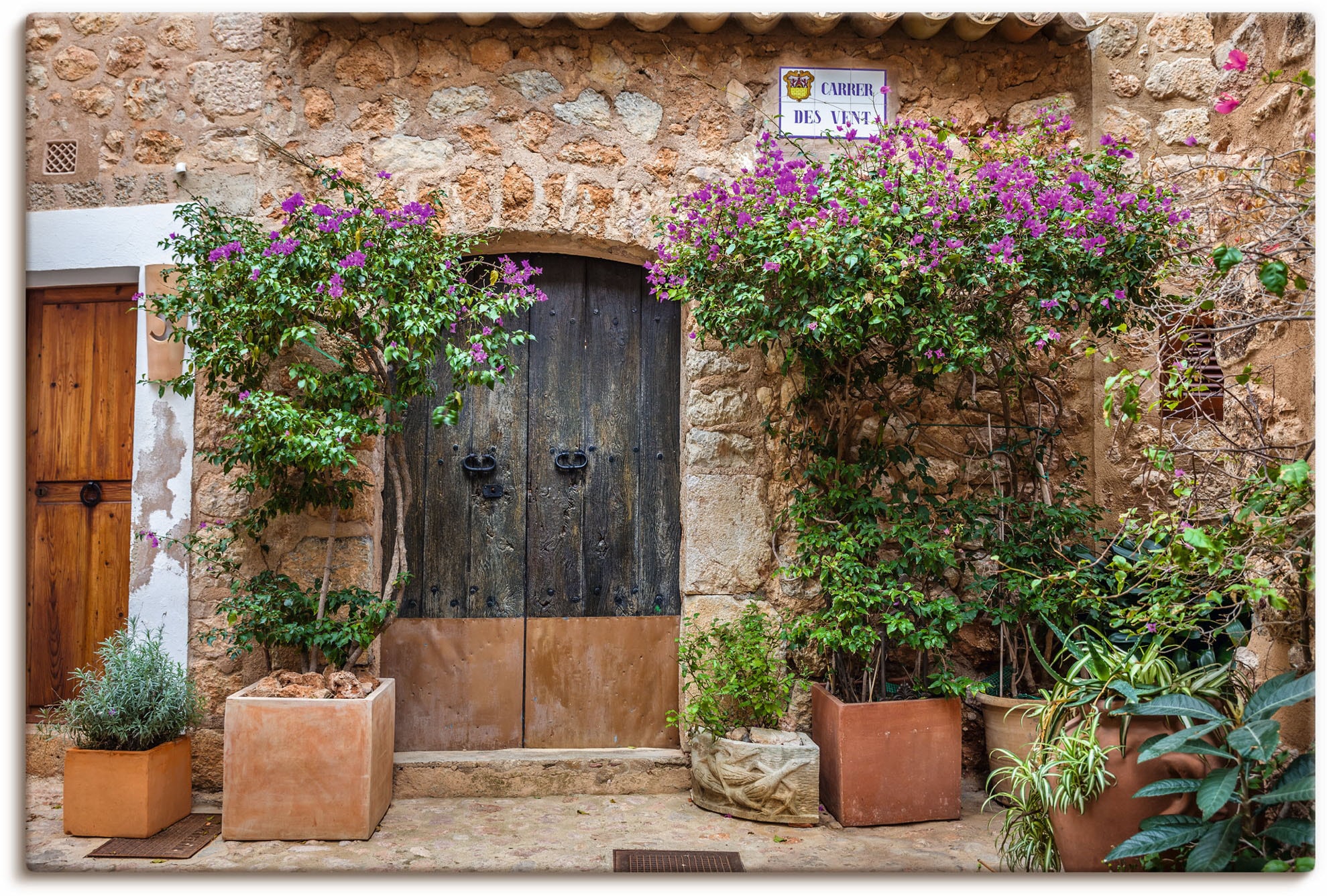 Artland Leinwandbild »Altstadtgasse im Dorf Fornalutx Mallorca« Fenster & T günstig online kaufen