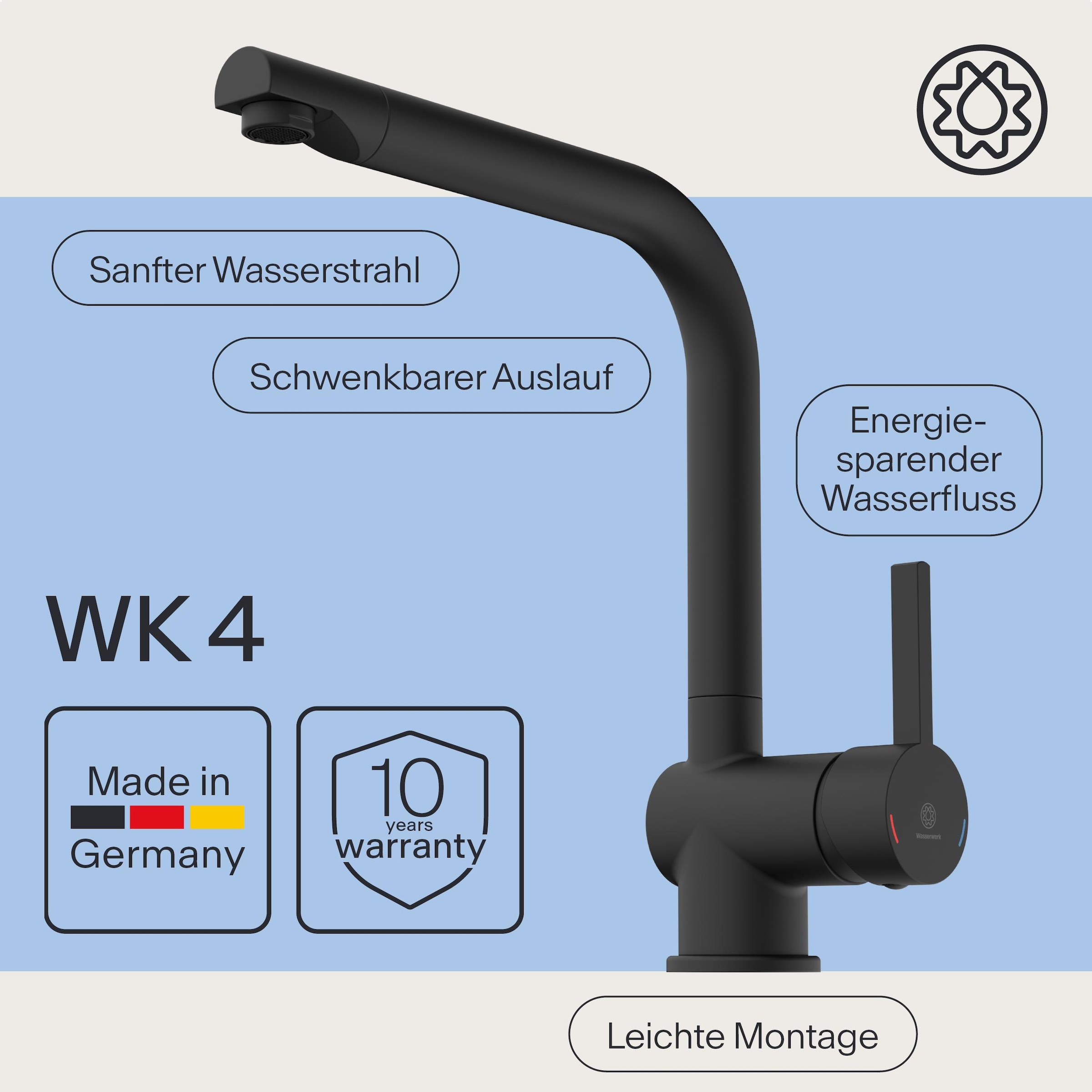 WASSERWERK Spültischarmatur »WK 4, Wasserhahn, Küche, Einhebelmischer«