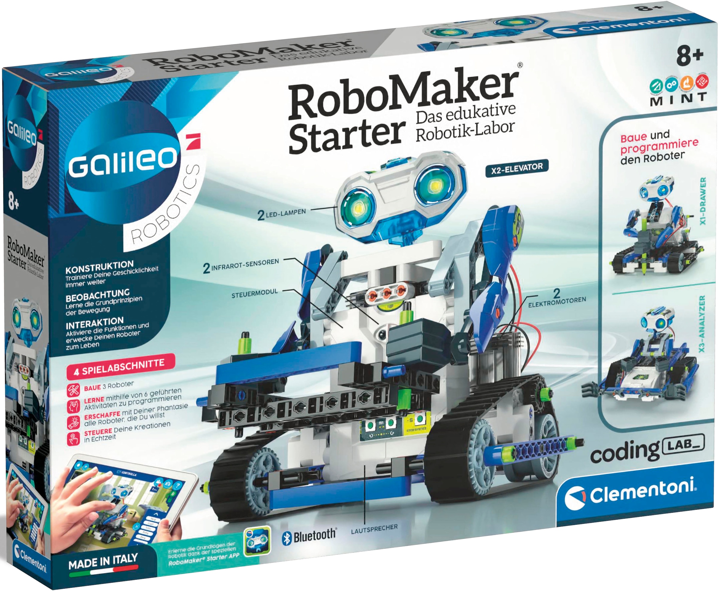 Clementoni® Modellbausatz »Galileo, RoboMaker Starter«, mit kostenloser App; Made in Europe
