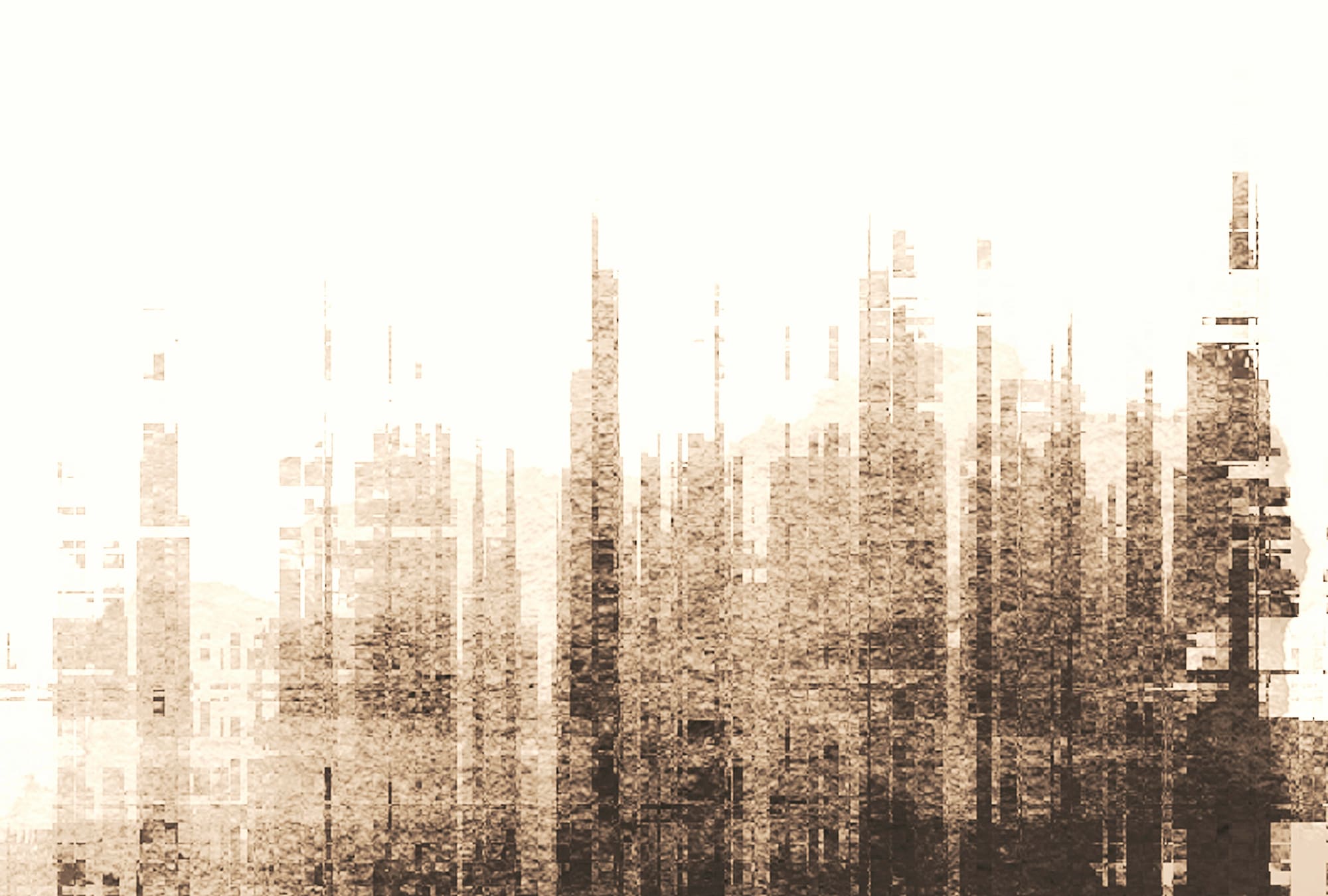 Architects Paper Fototapete »Atelier 47 Skyline Artwork 3« Stadt glatt Vlie günstig online kaufen