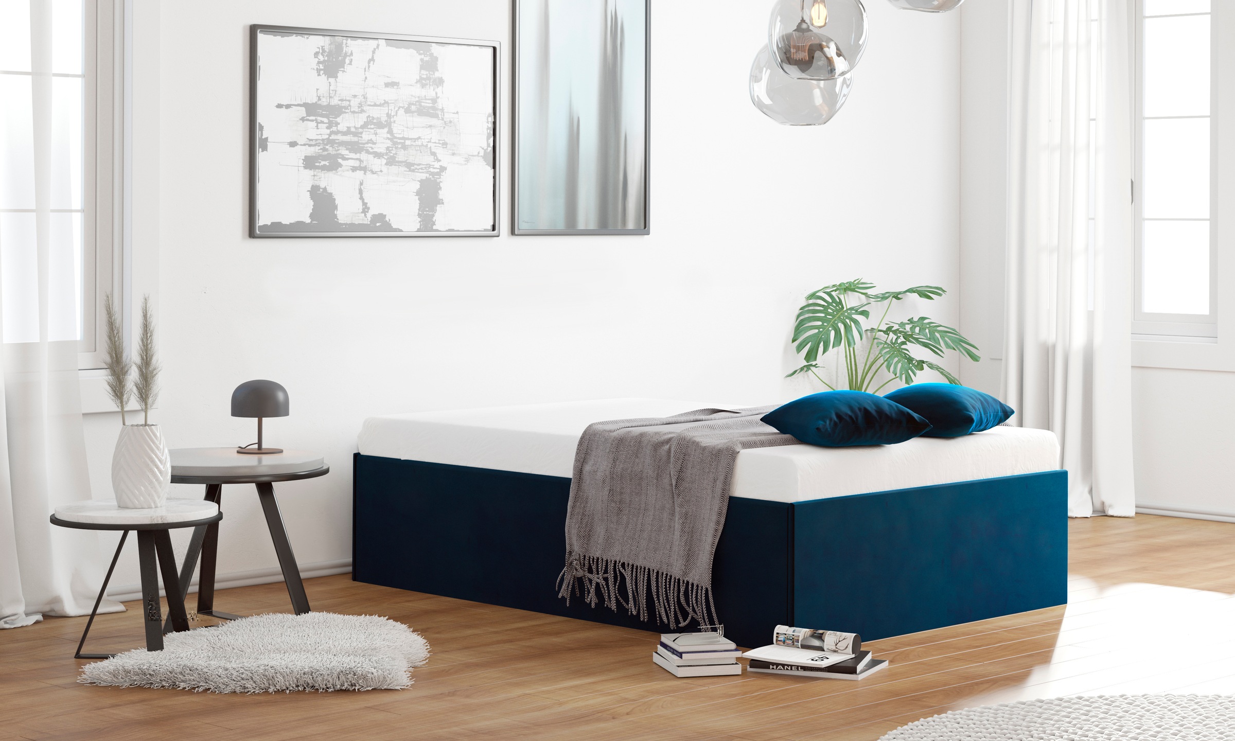 Westfalia Schlafkomfort Polsterbett "Amrum" in Samtvelours ohne Kopfteil, m günstig online kaufen