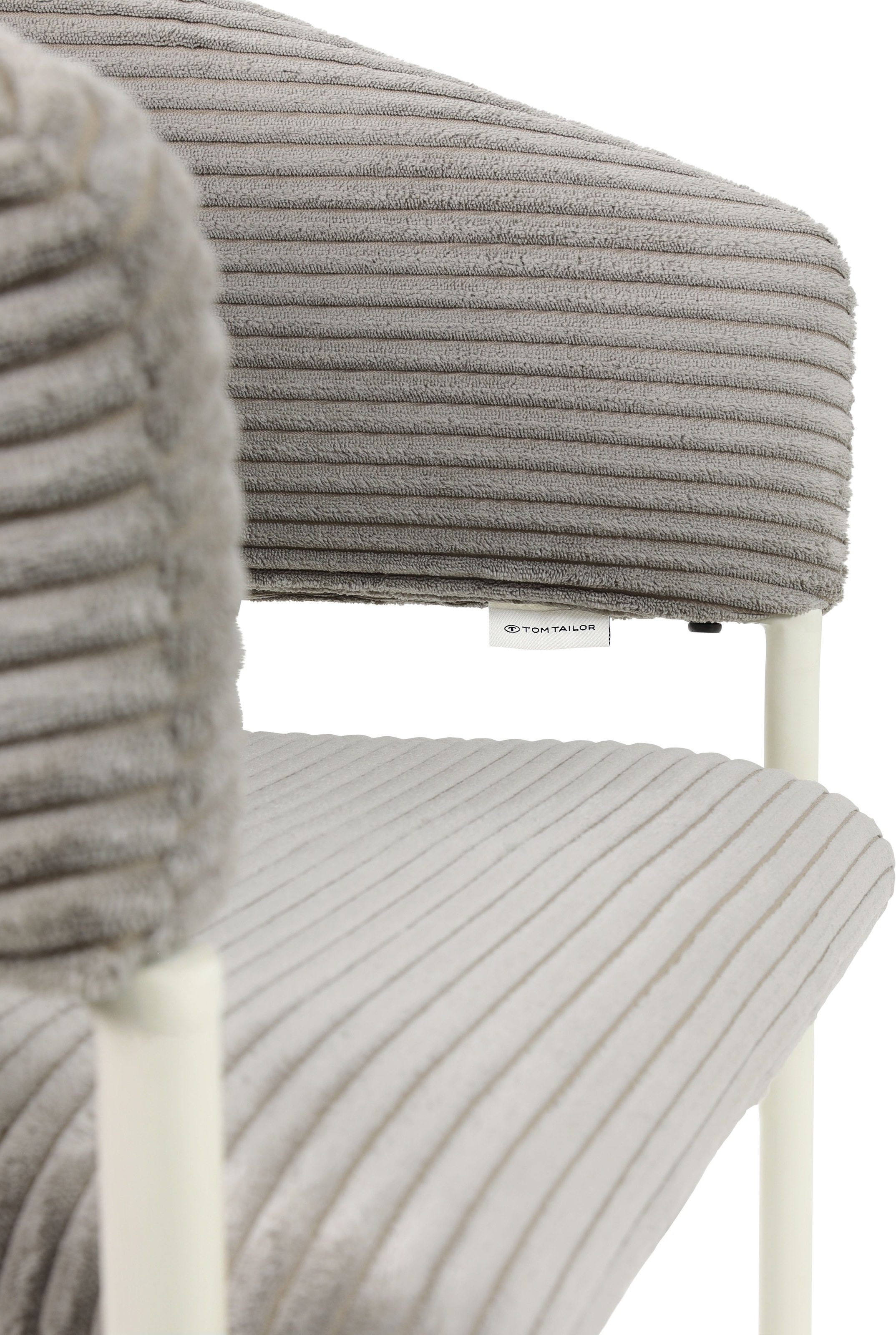 TOM TAILOR HOME Armlehnstuhl »EMBRACE ARMCHAIR«, (Set), 2 St., Breitcord, Esszimmerstuhl, mit Armlehnen, 4-Fußgestell, Rückenausschnitt