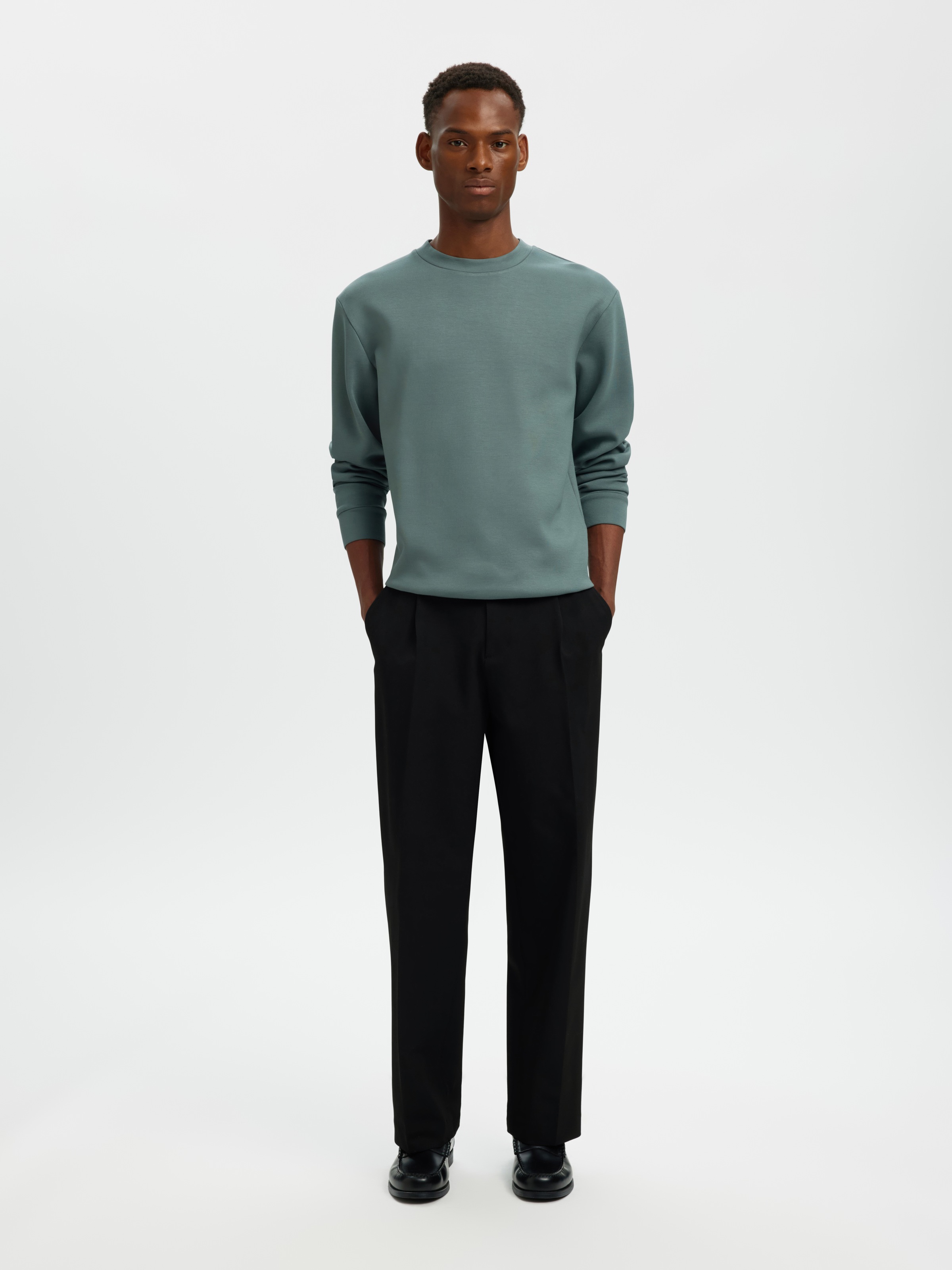 SELECTED Stoffhose »SLH220-LOOSE FINN FLEX PANTS NOOS«  Materialmix, locker geschnitten