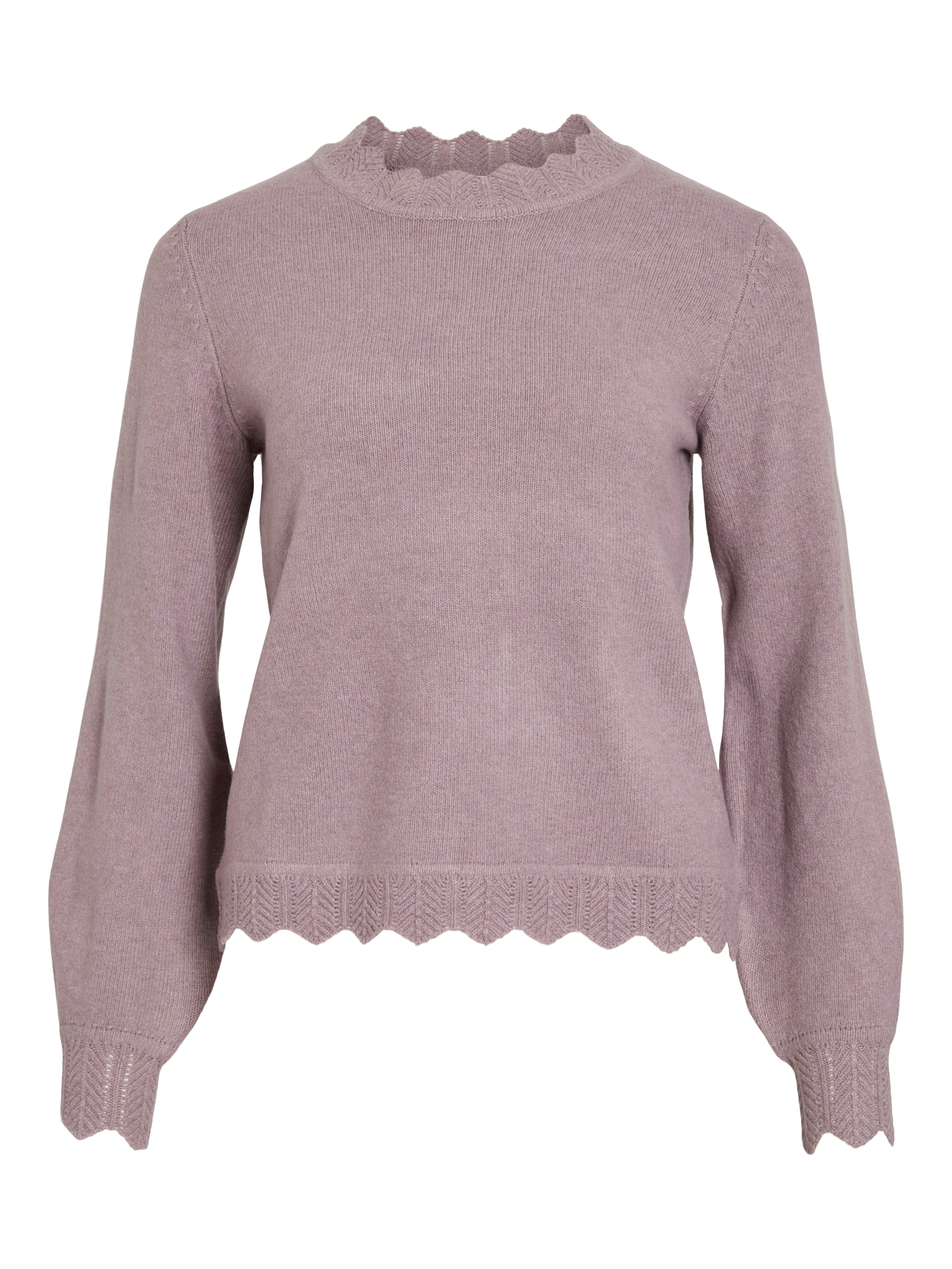 Vila Strickpullover »VINIKOLINA O-NECK L/S KNIT TOP - NOOS« Materialmix, regular fit