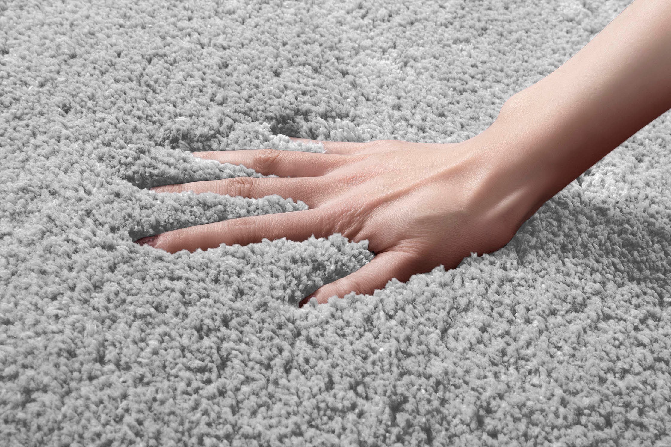 my home Badematte »Sanremo, Badvorleger, Badezimmer Teppich, sehr weich«, rutschhemmend beschichtet, fußbodenheizungsgeeignet-schnell trocknend, Badteppich, unifarben, rechteckig, rund & als 3-tlg. Set erhältlich