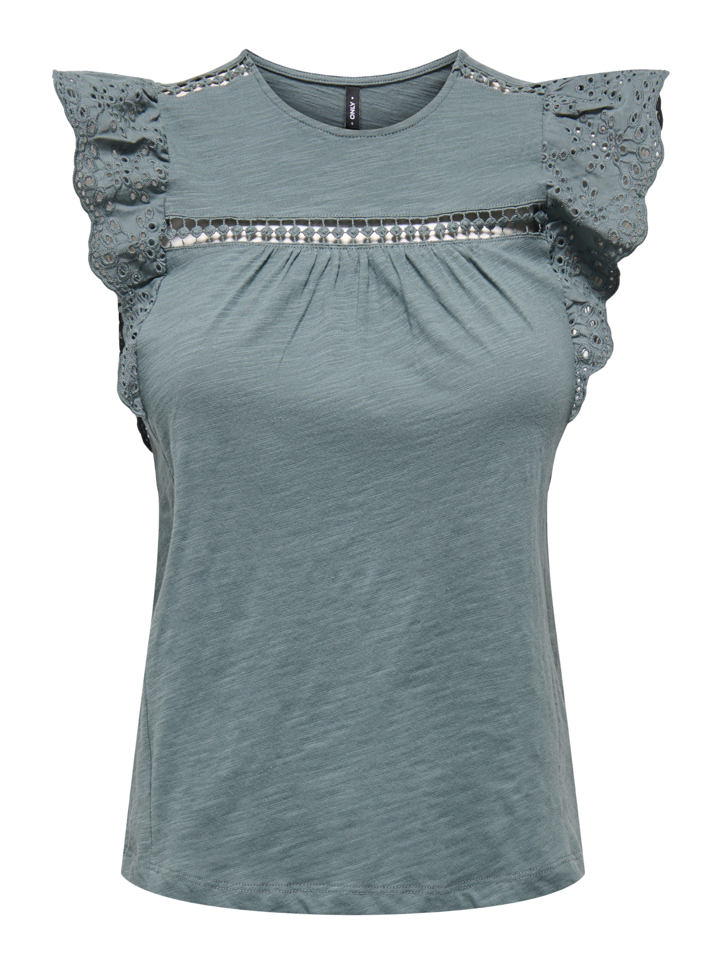 ONLY Kurzarmshirt »ONLLEA S/L FRILL MIX TOP JRS«