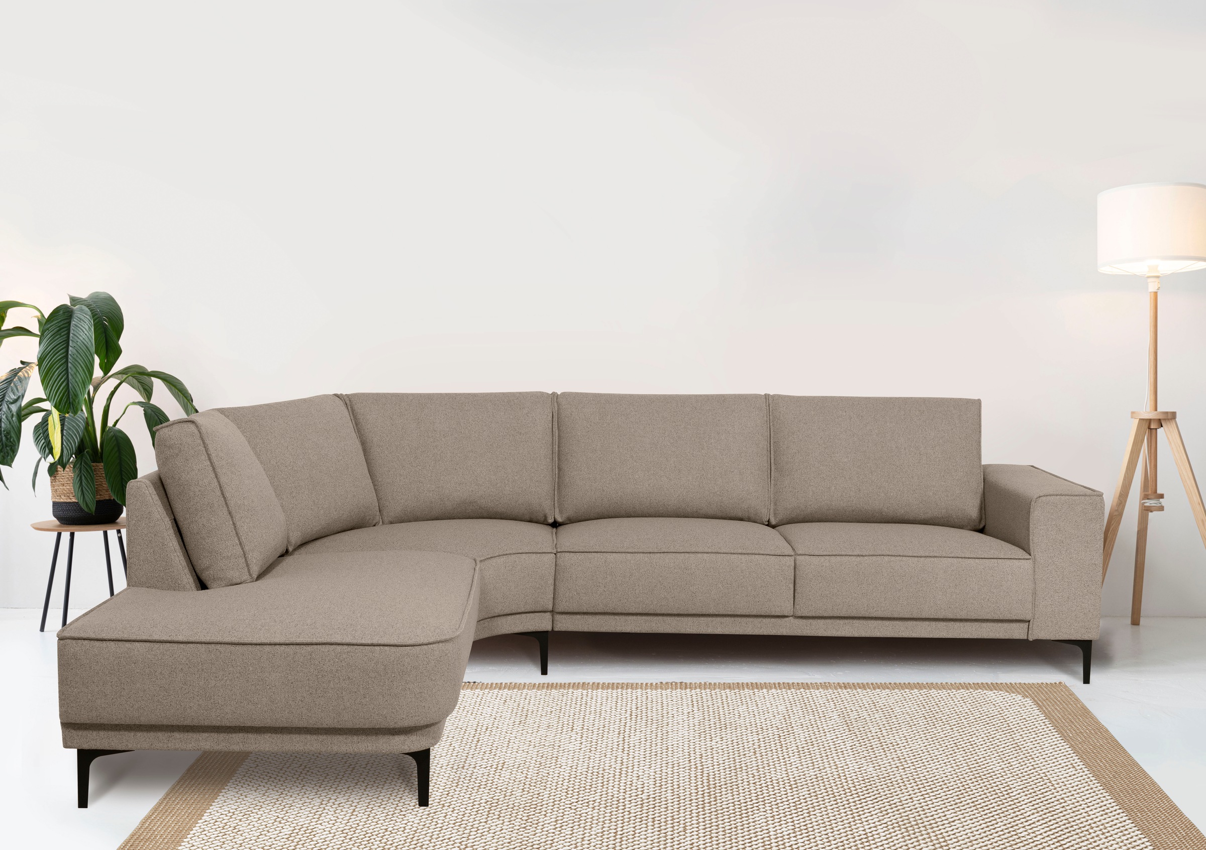 Places of Style Ecksofa »Casina«, mit abgerundeter Ottomane, in einem weich günstig online kaufen