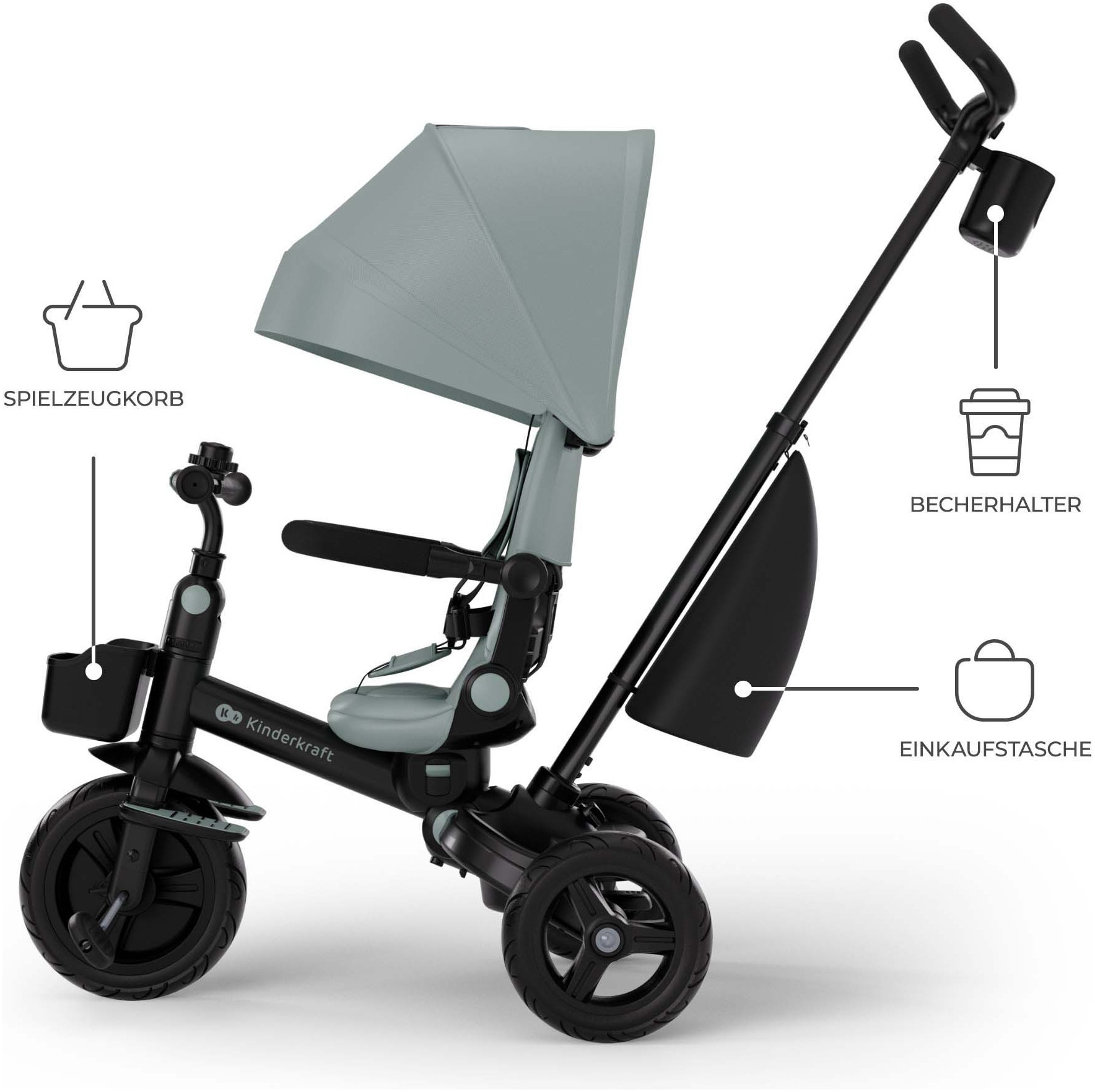 Kinderkraft Dreirad »Aveo 2 Plus« multifunktional