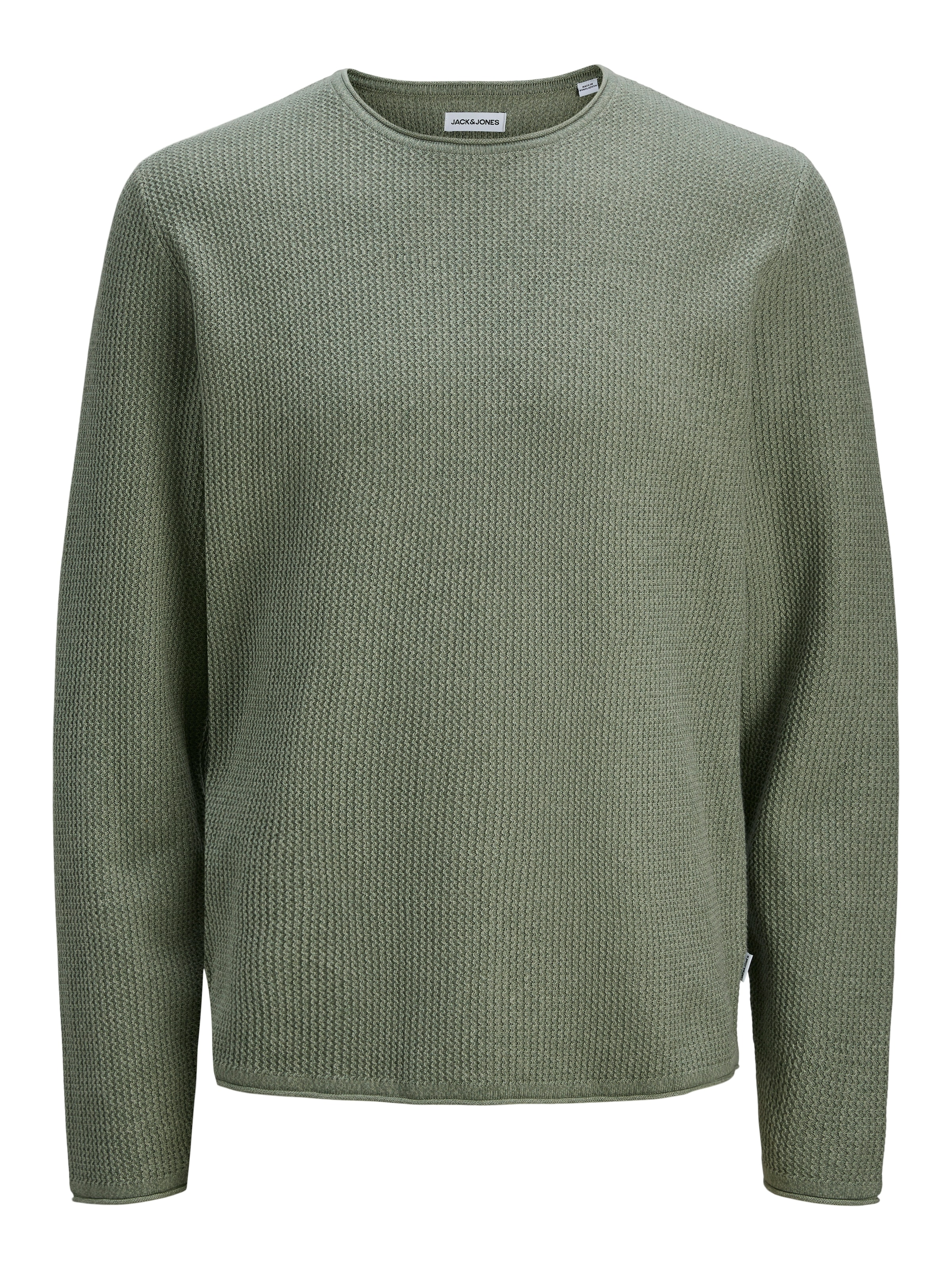 Jack & Jones Rundhalspullover »JJECOOPER KNIT CREW NECK NOOS«, in Strick Optik