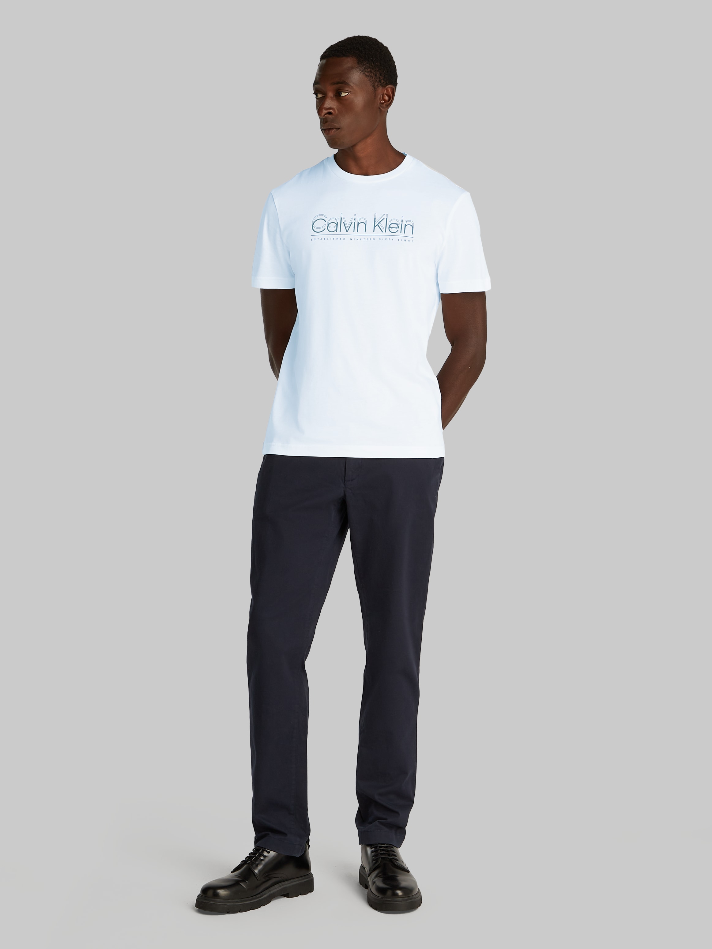 Calvin Klein T-Shirt »CP-DOUBLE LOGO T-SHIRT«, mit großem Logoschriftzug