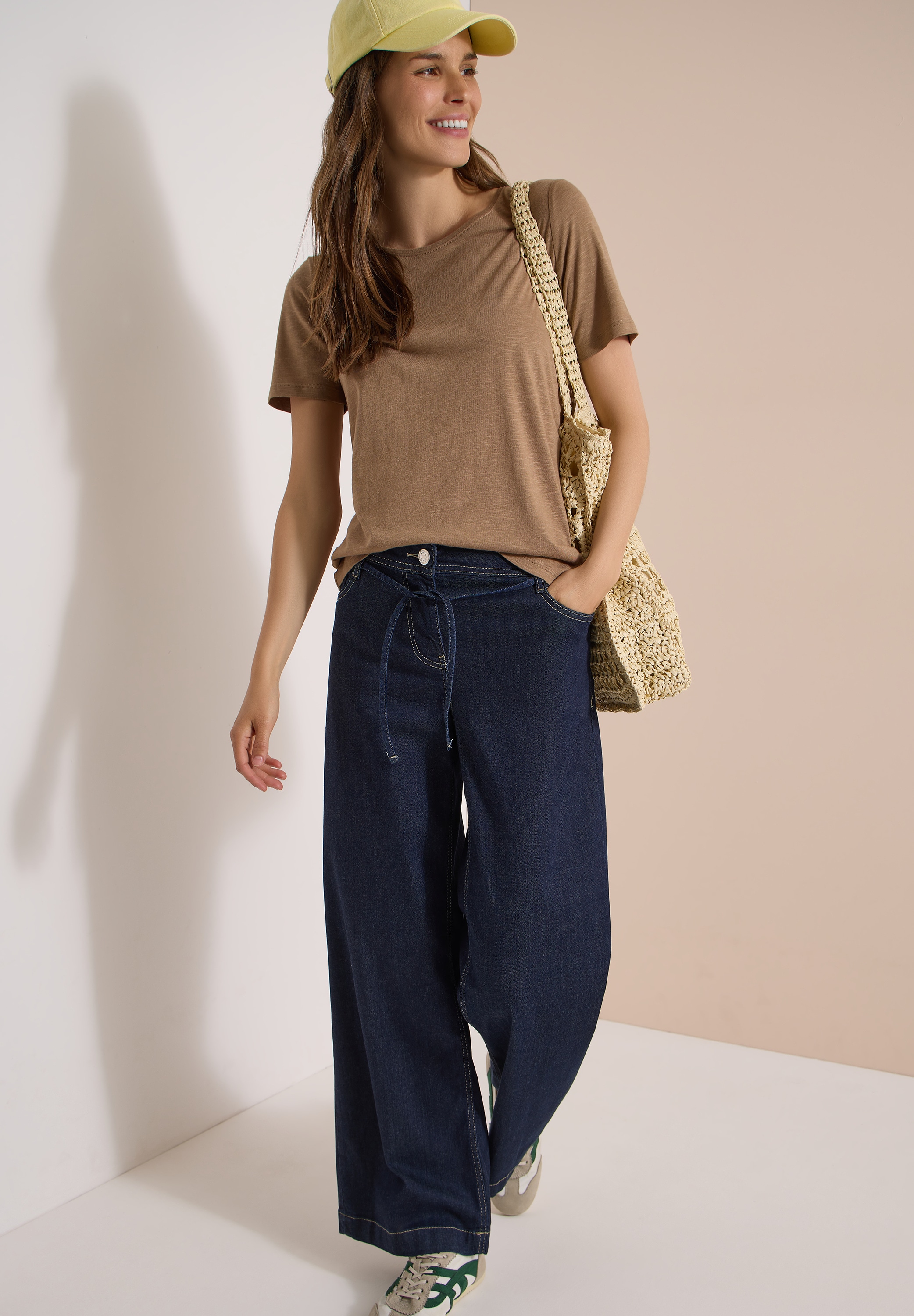 Cecil Loose-fit-Jeans »Style Neele« Wide Rinsed mit Stretch