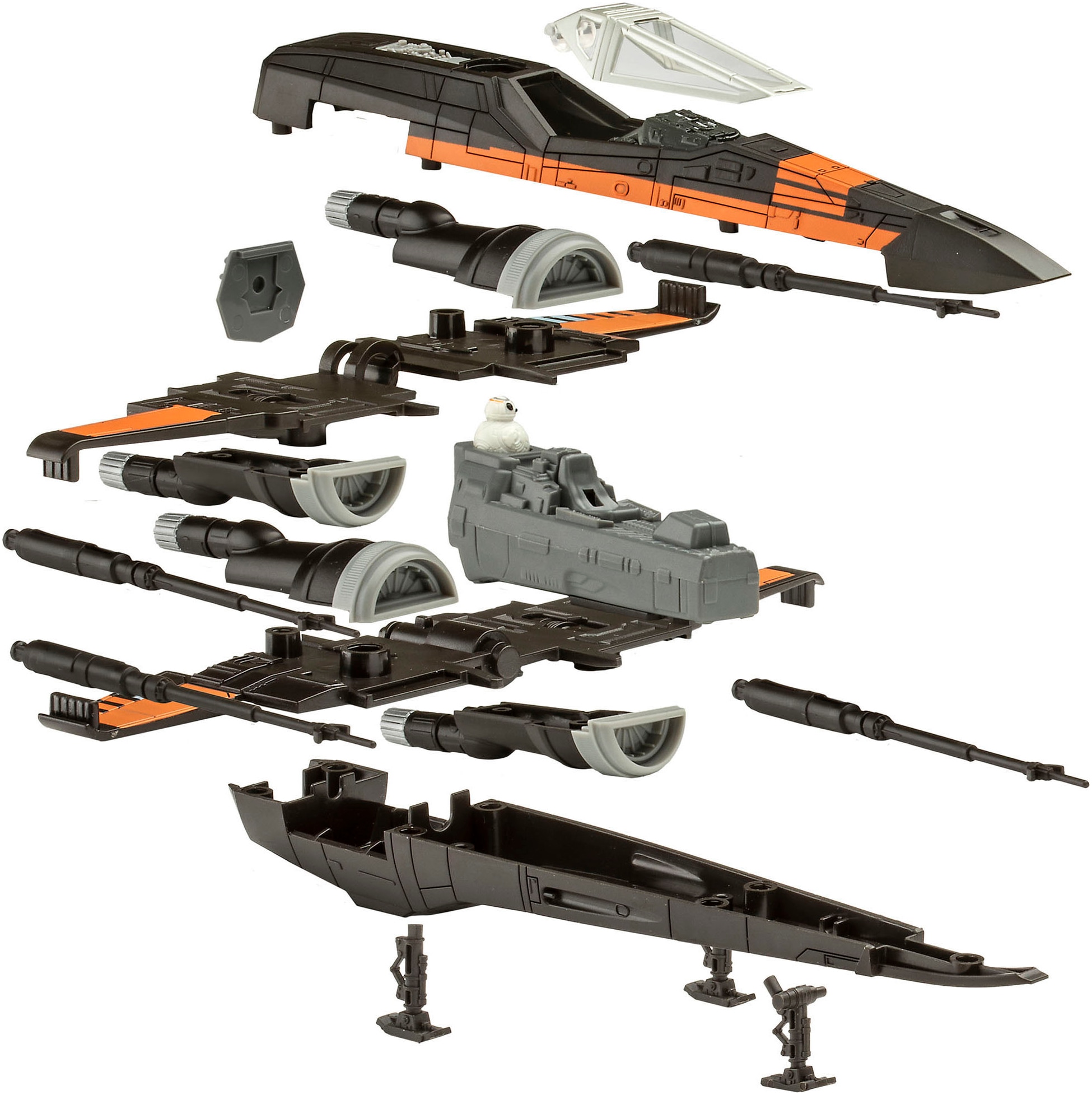 Revell® Modellbausatz »Build&Play, Star Wars Poe's X-Wing Fighter« mit Sound
