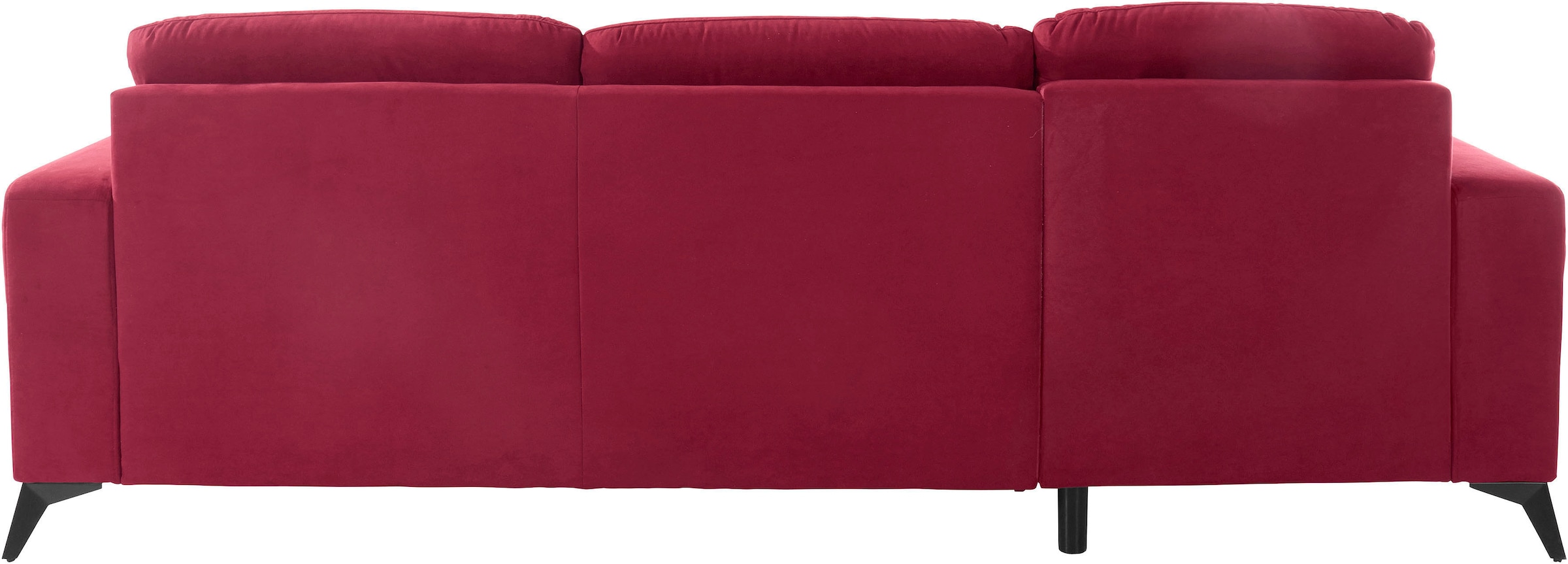 PLACES OF STYLE Ecksofa »Lolland L-Form« Wahlweise mit Bettfunktion und Bettkasten, Federkern