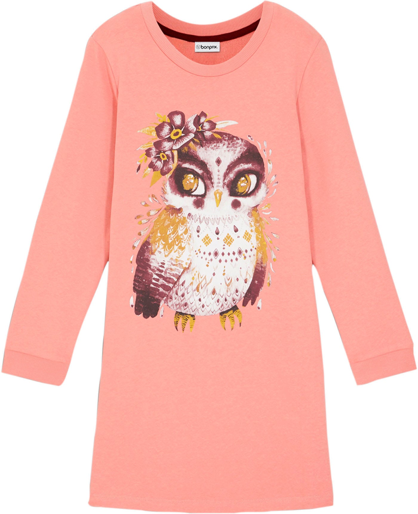 bonprix Sweatkleid »Sweatkleid aus reiner Baumwolle« für den Alltag, aus Baumwolle, Regular Fit, mit Tiermotiv-Print