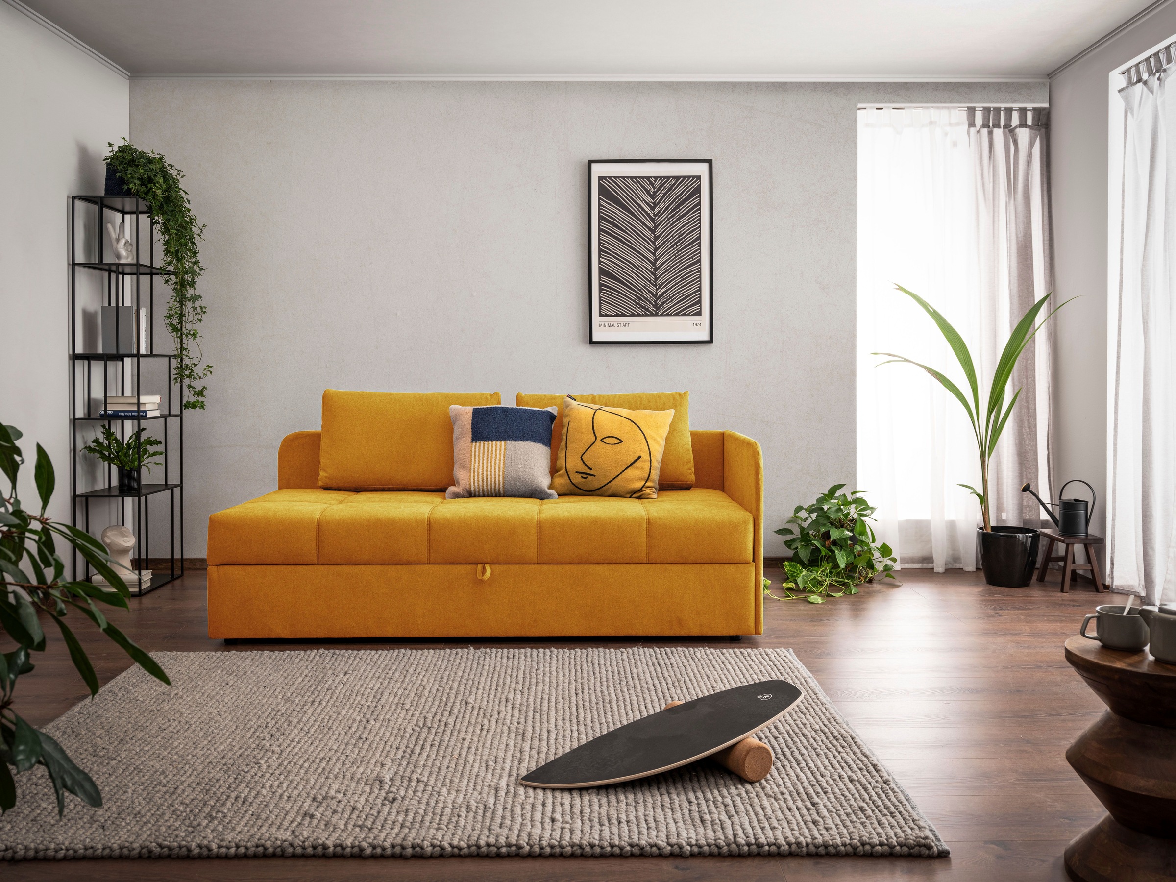 alina Schlafsofa "Marla" inkl. Stauraum & 2 Rückenkissen, Armlehne wahlweis günstig online kaufen