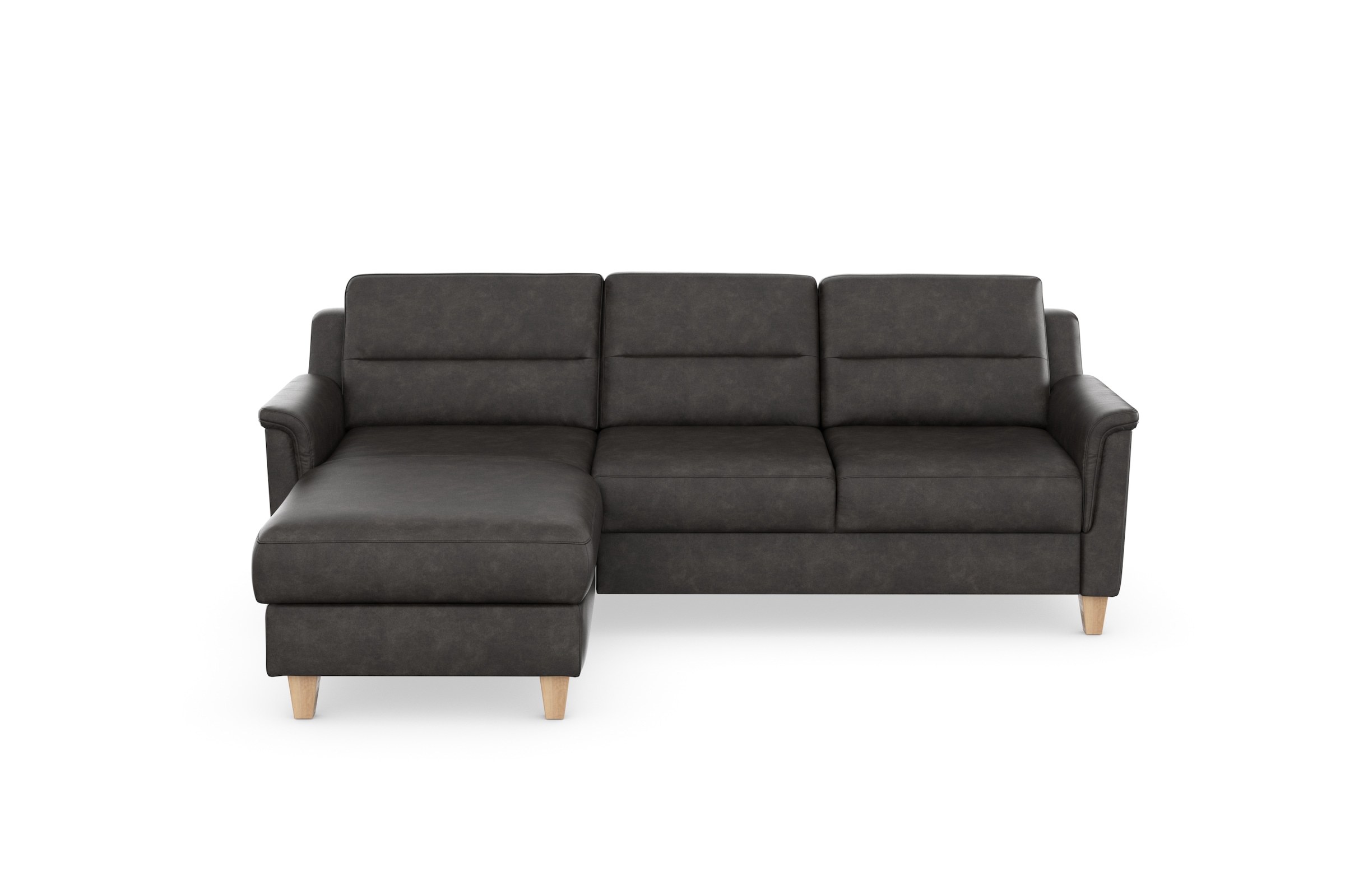 sit&more Ecksofa »Farö L-Form« inklusive Federkern, wahlweise mit Bettfunktion und Bettkasten