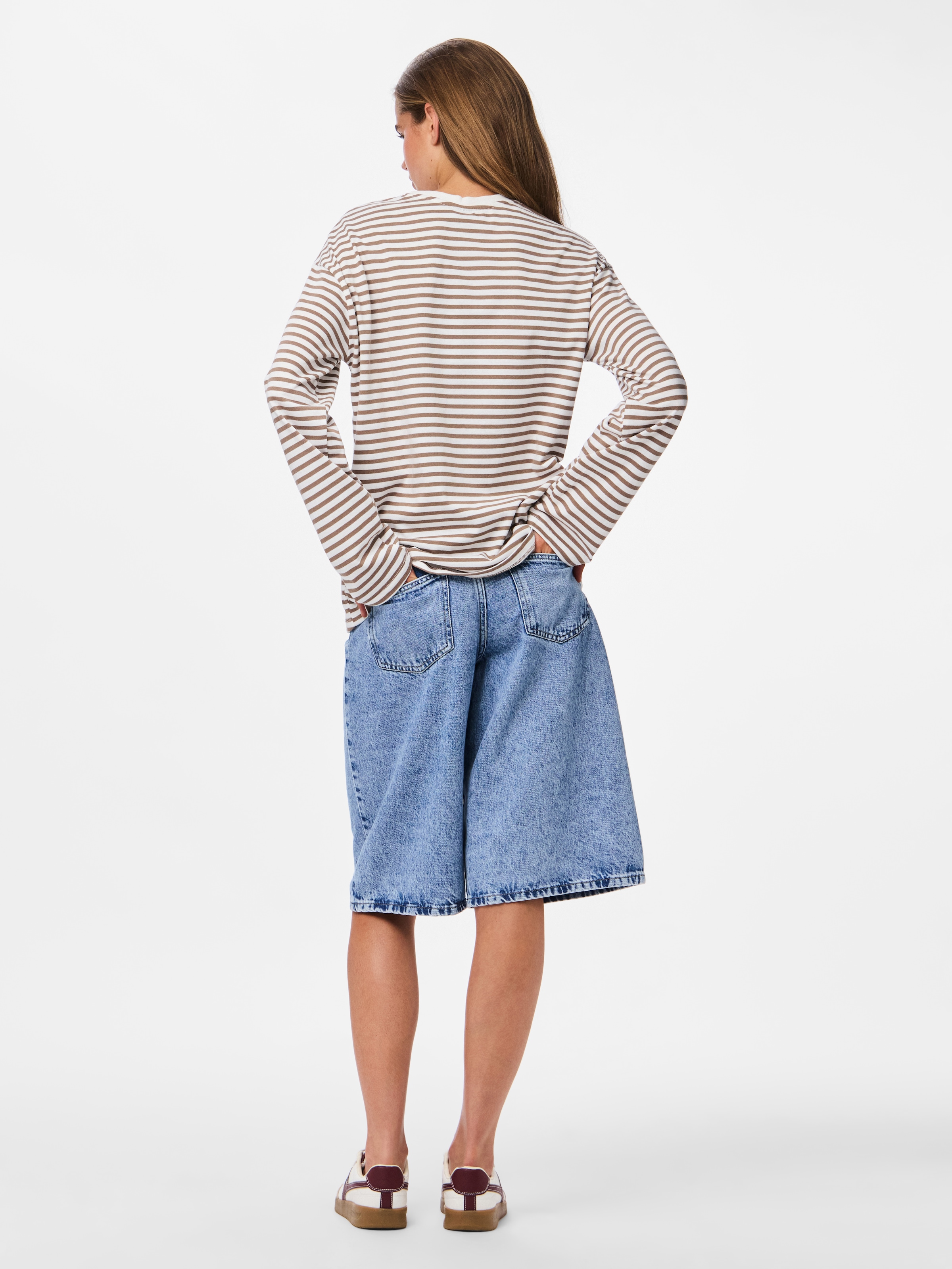 pieces Langarmshirt »PCSADIE LS TOP JRS NOOS« Baumwollmischung, oversize