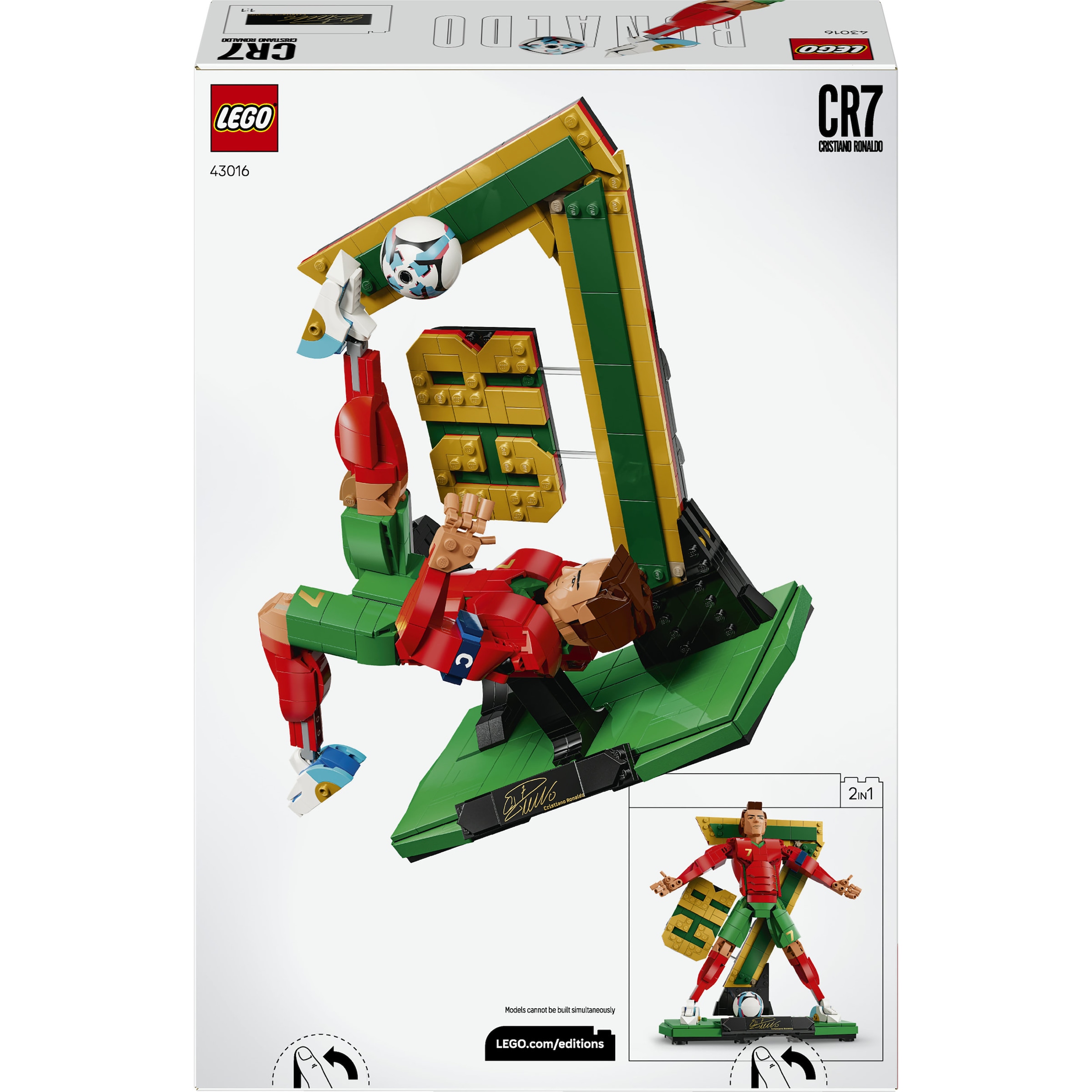 LEGO® Konstruktionsspielsteine »Cristiano Ronaldo – Fußballlegende (43016), LEGO Editions Football«