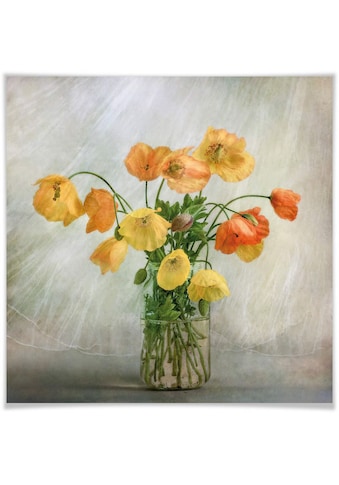 Poster »Mohnblumen im Glas«, Blumen, (1 St.)